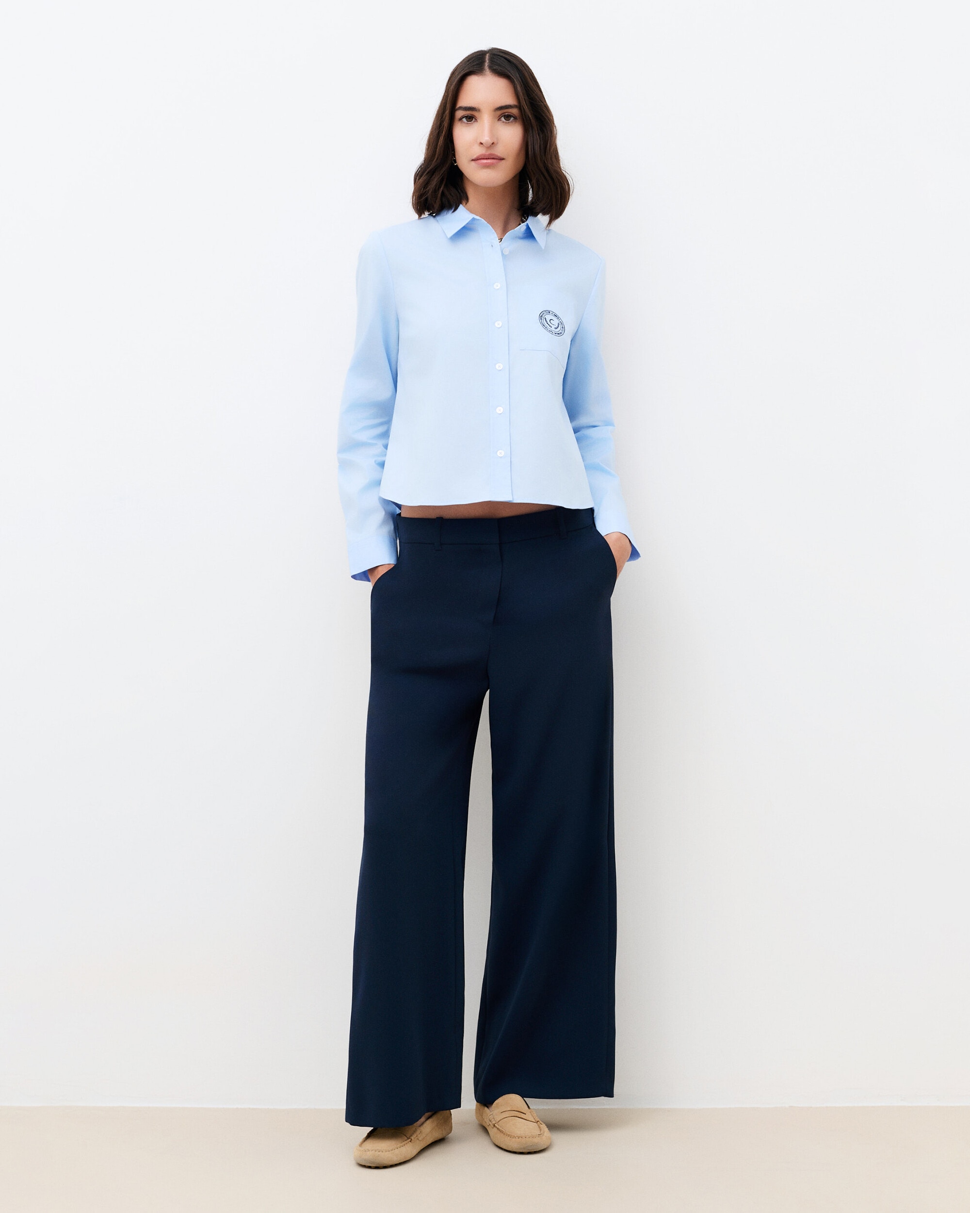 Caroll - Camisa de mujer de mujer con logo bordado.