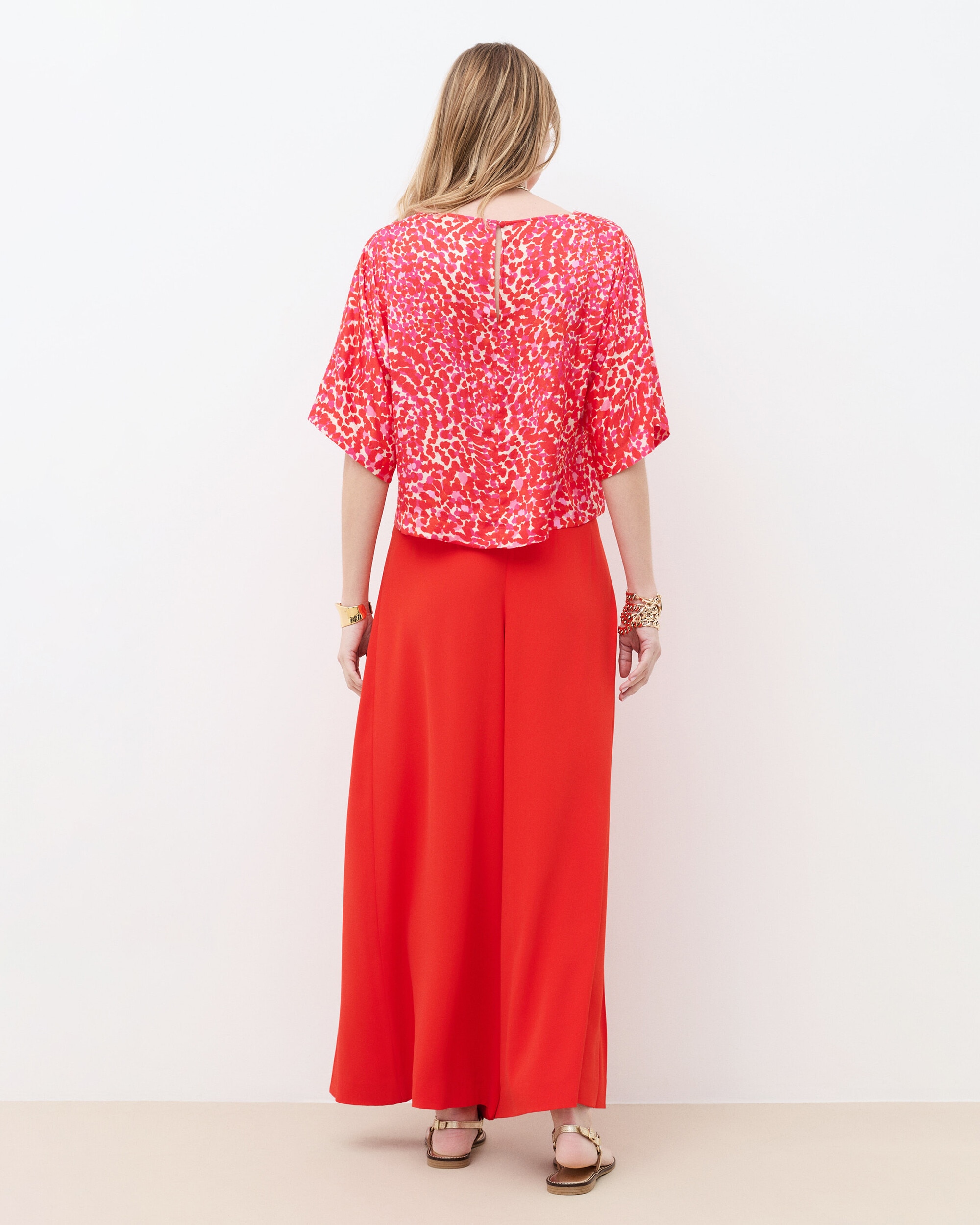 Blusa de mujer con estampado fantasia - Caroll - Rosa Rosa-2