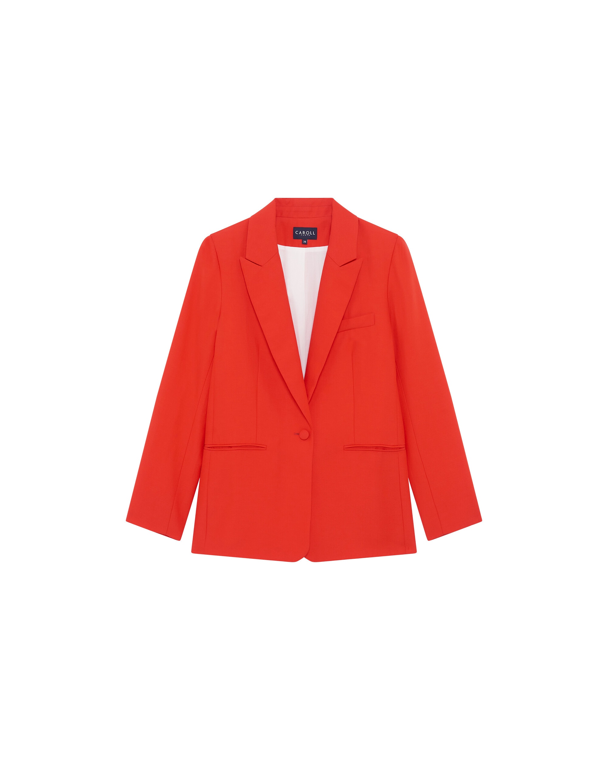 Blazer de mujer con cuello sastre - Caroll - Rojo Rojo-4