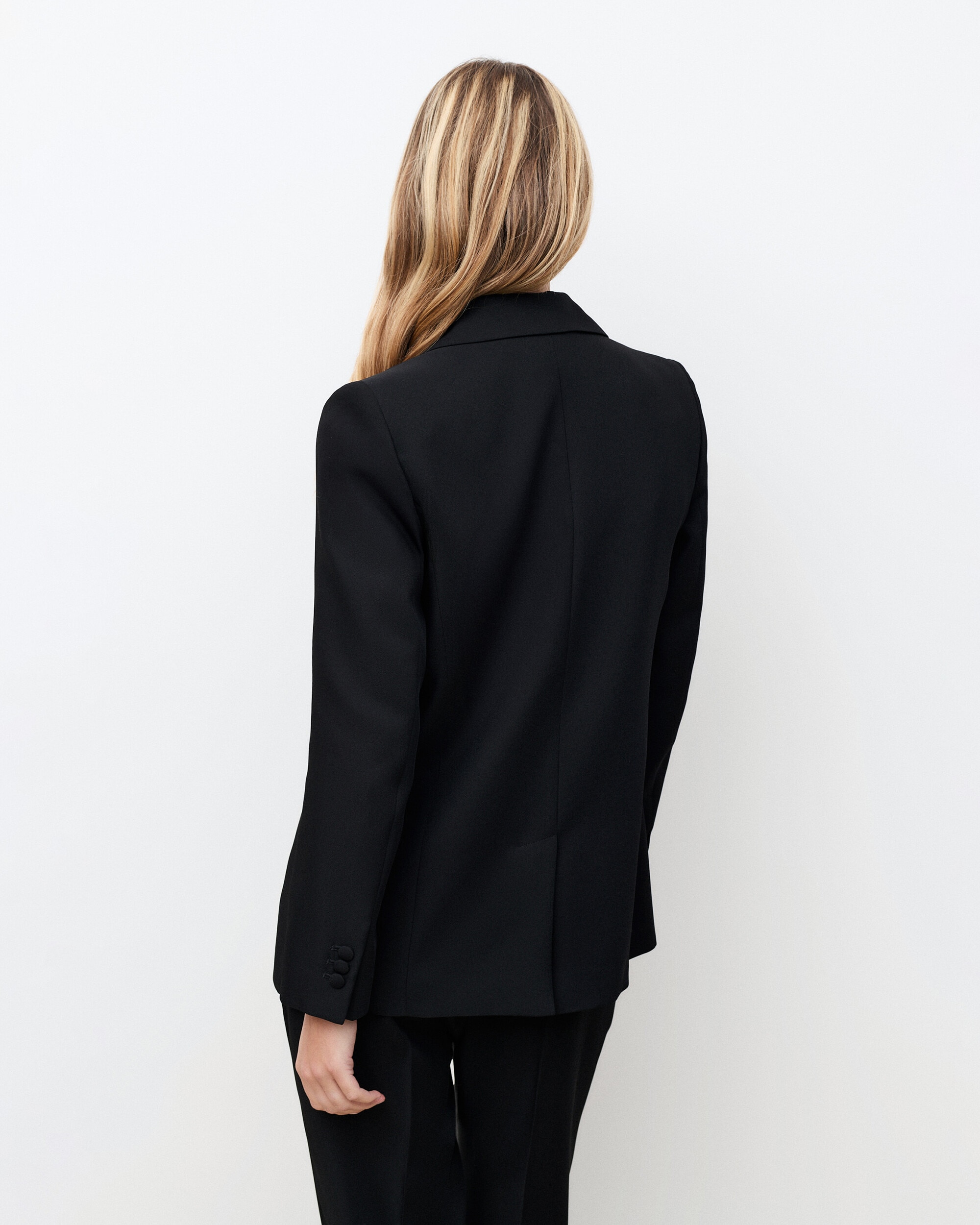 Blazer de mujer de corte entallado con bolsillos italianos - Caroll - Negro Negro-2