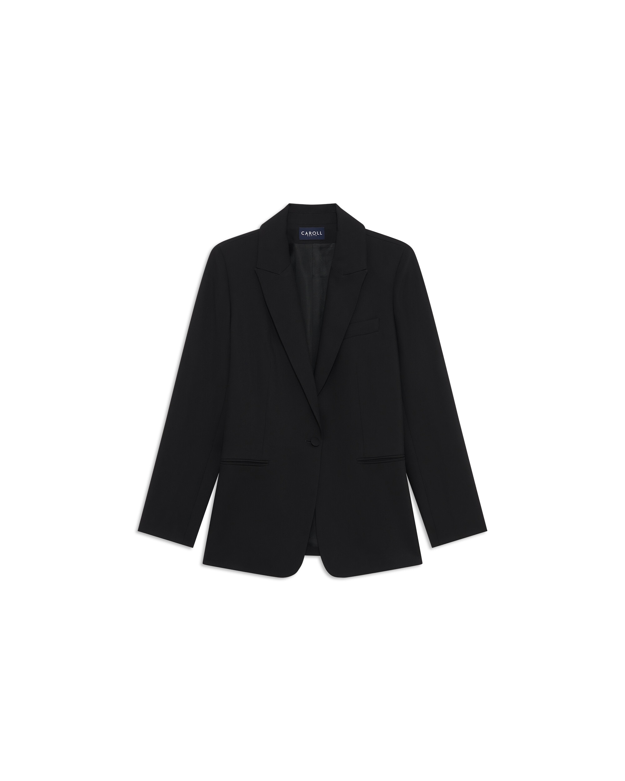 Blazer de mujer de corte entallado con bolsillos italianos - Caroll - Negro Negro-4