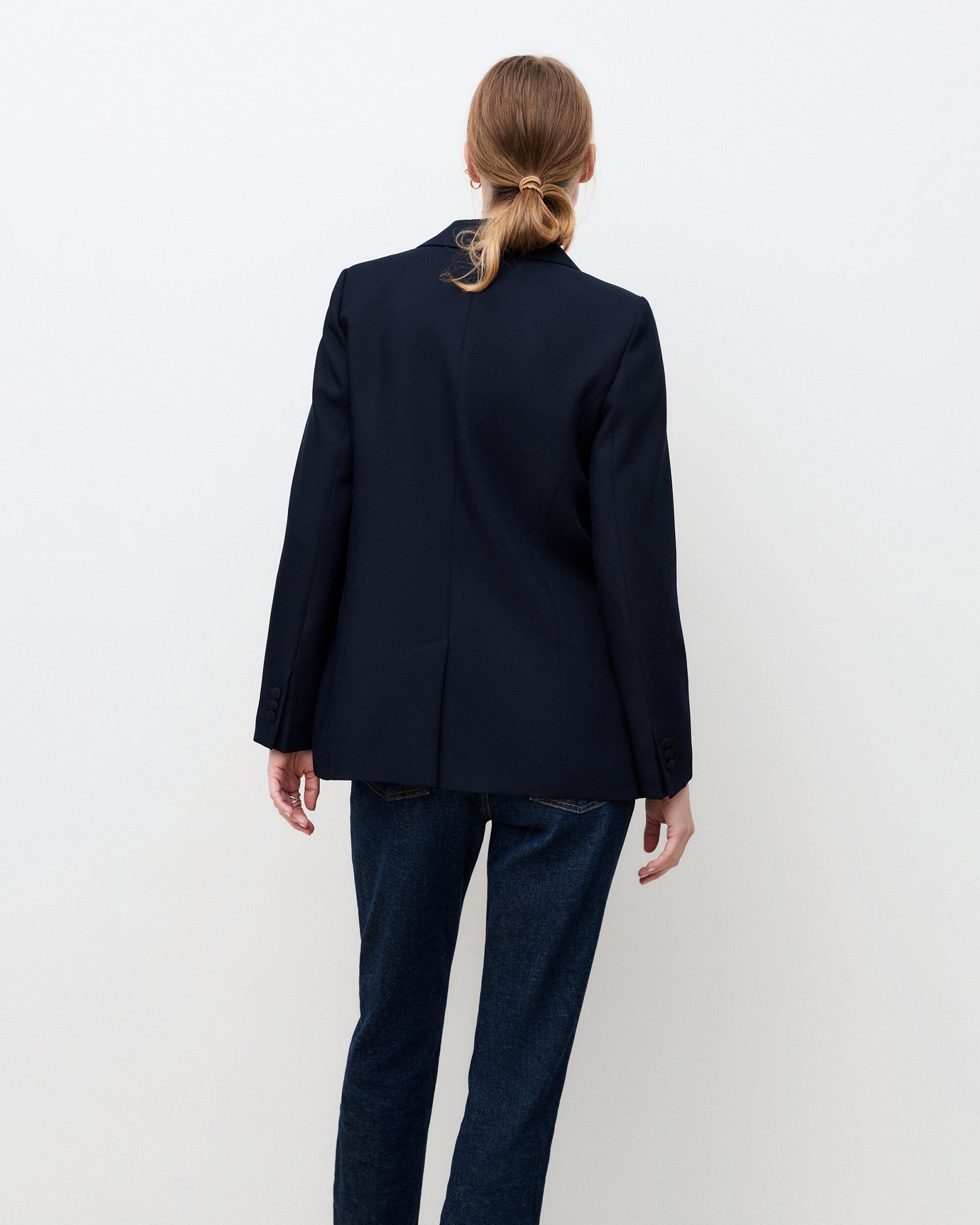 Blazer de mujer de corte entallado con bolsillos italianos - Caroll - Azul Azul-2