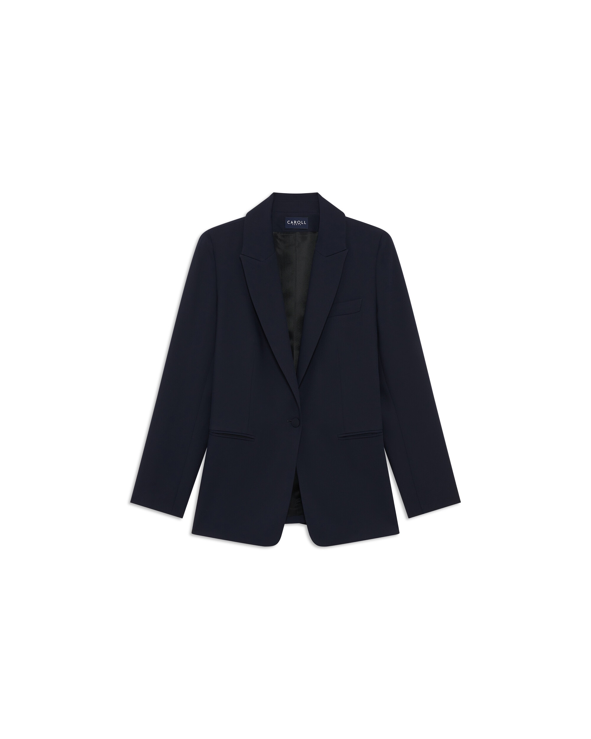 Blazer de mujer de corte entallado con bolsillos italianos - Caroll - Azul Azul-4