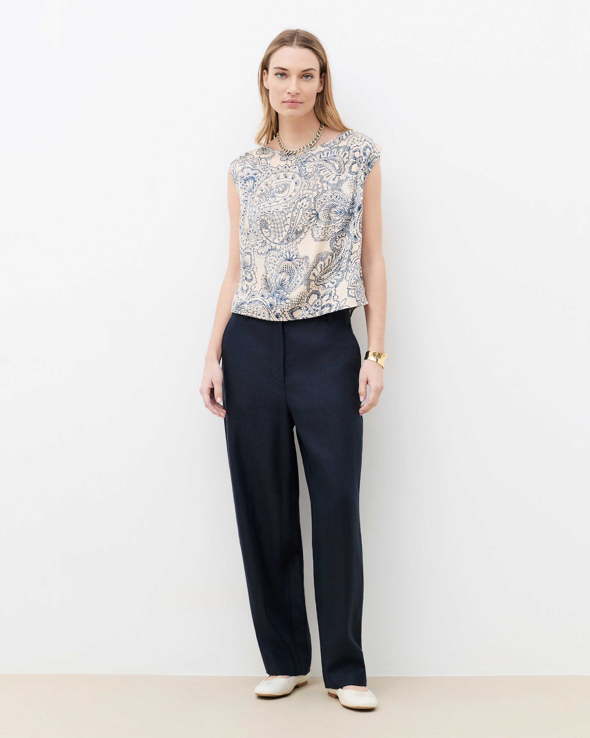 Caroll - Blusa de mujer con estampado paisley.