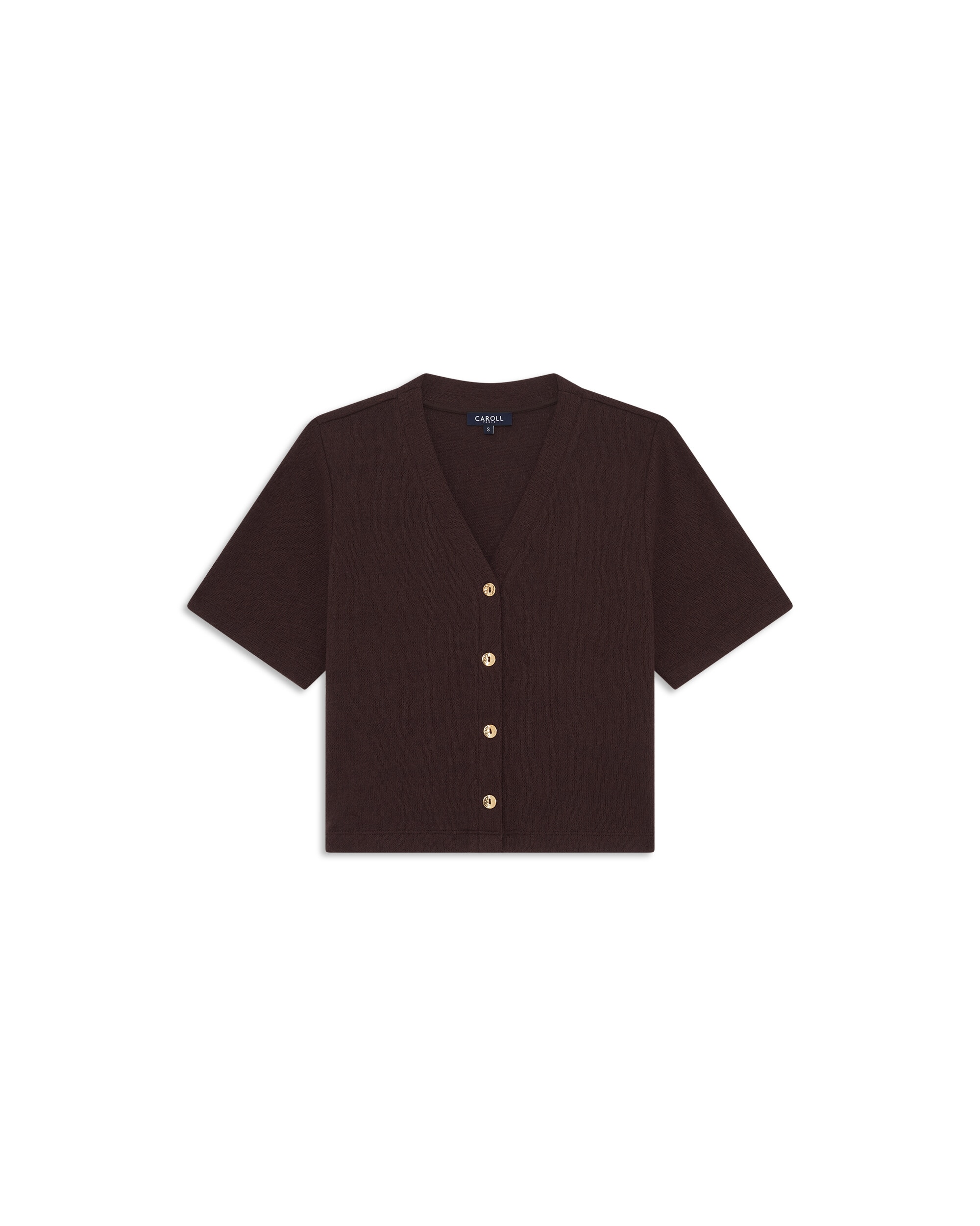 Imagen 4 de Camisa de mujer con manga corta - Caroll - Marrón Marrón
