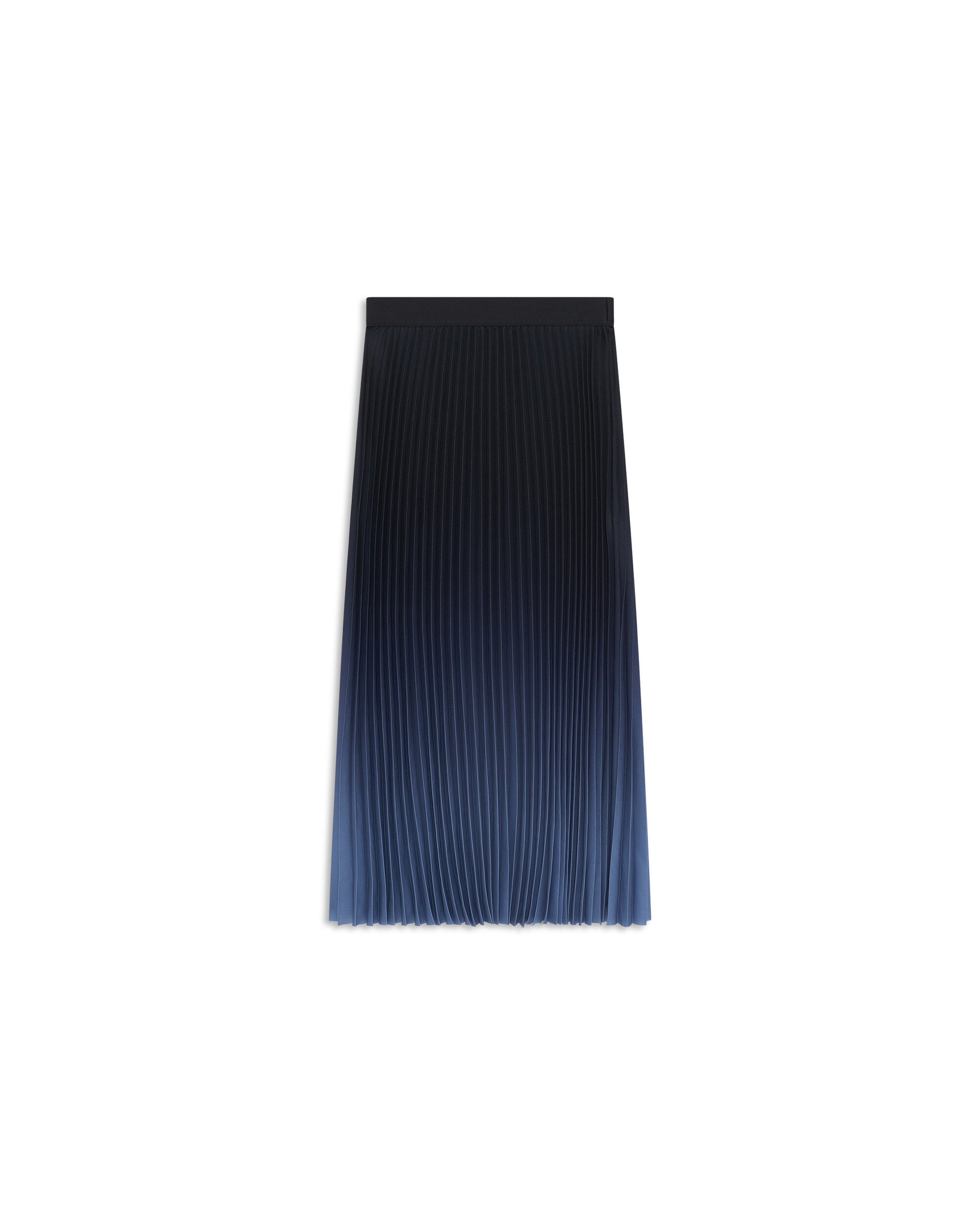 Falda larga de mujer con pliegues - Caroll - Azul Azul-4
