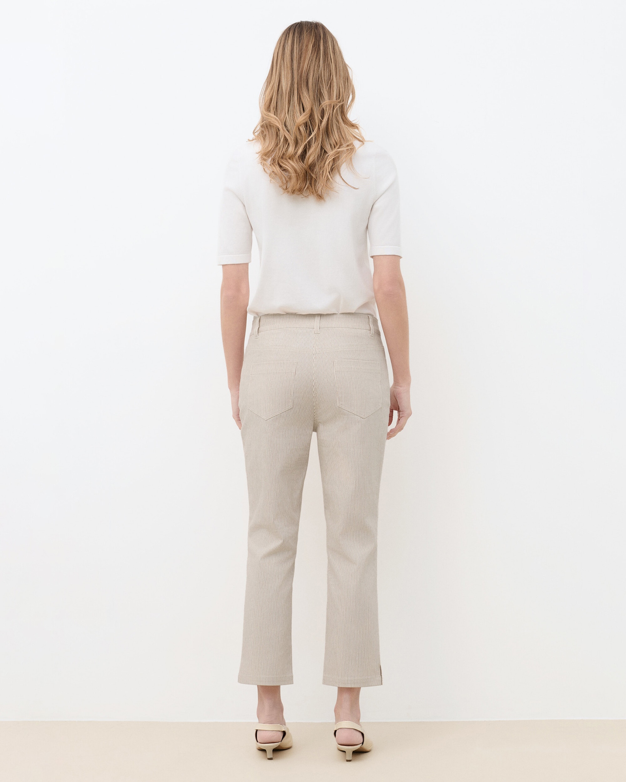 Pantalón de mujer corte skinny tobillero - Caroll - Beige Beige-2