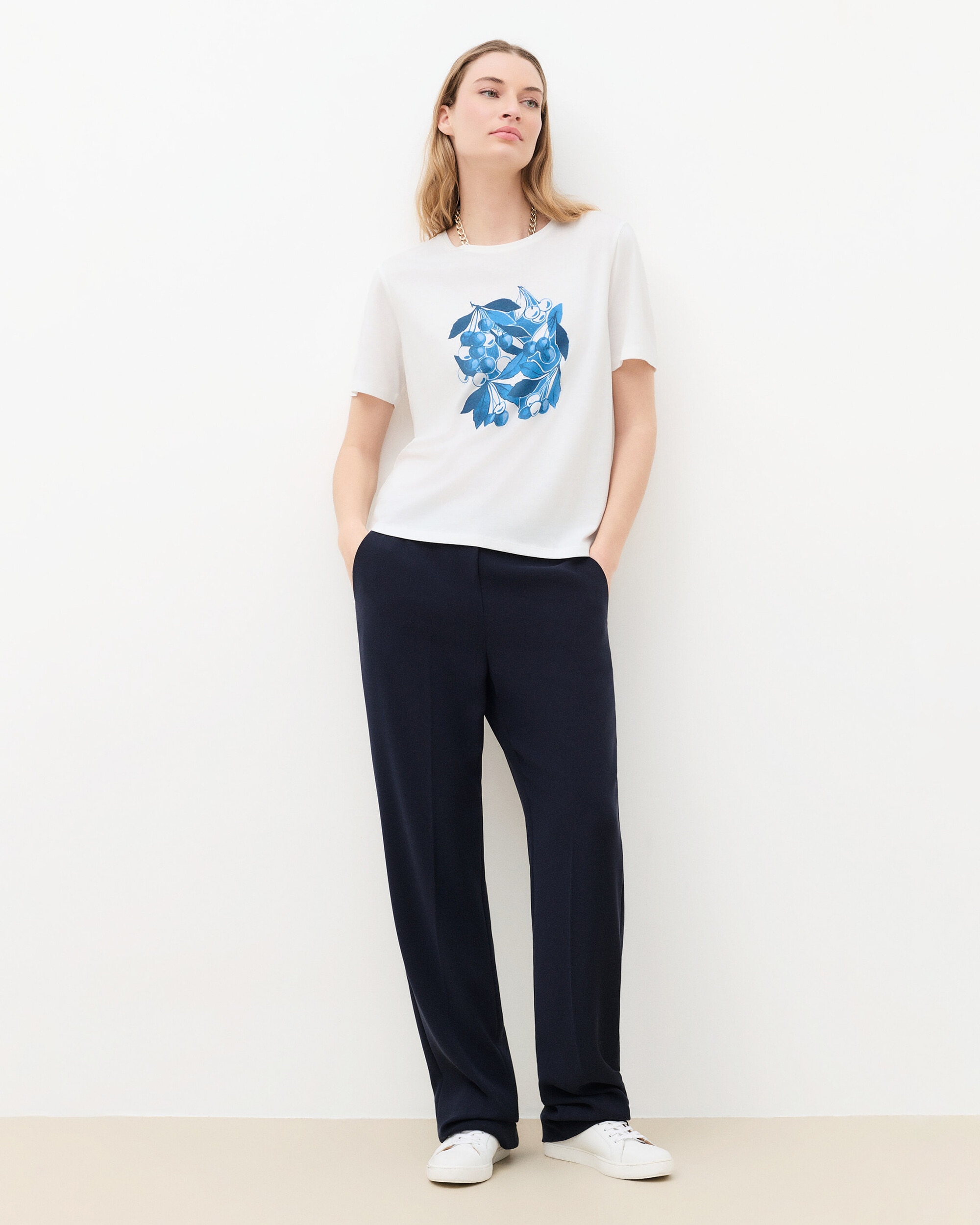 Caroll - Camiseta de mujer con manga corta y estampado frontal.