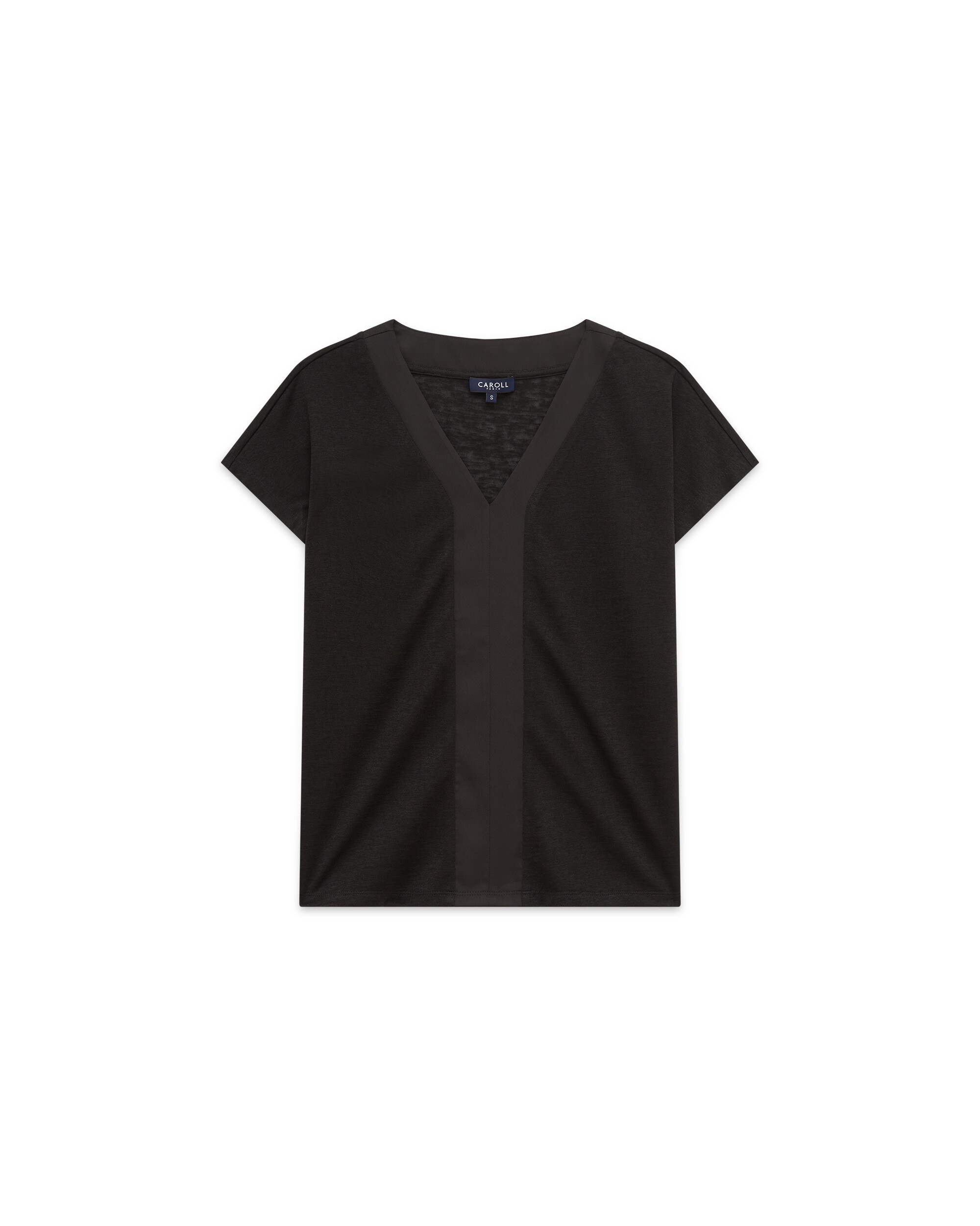 Camiseta de mujer con manga corta - Caroll - Negro Negro-4
