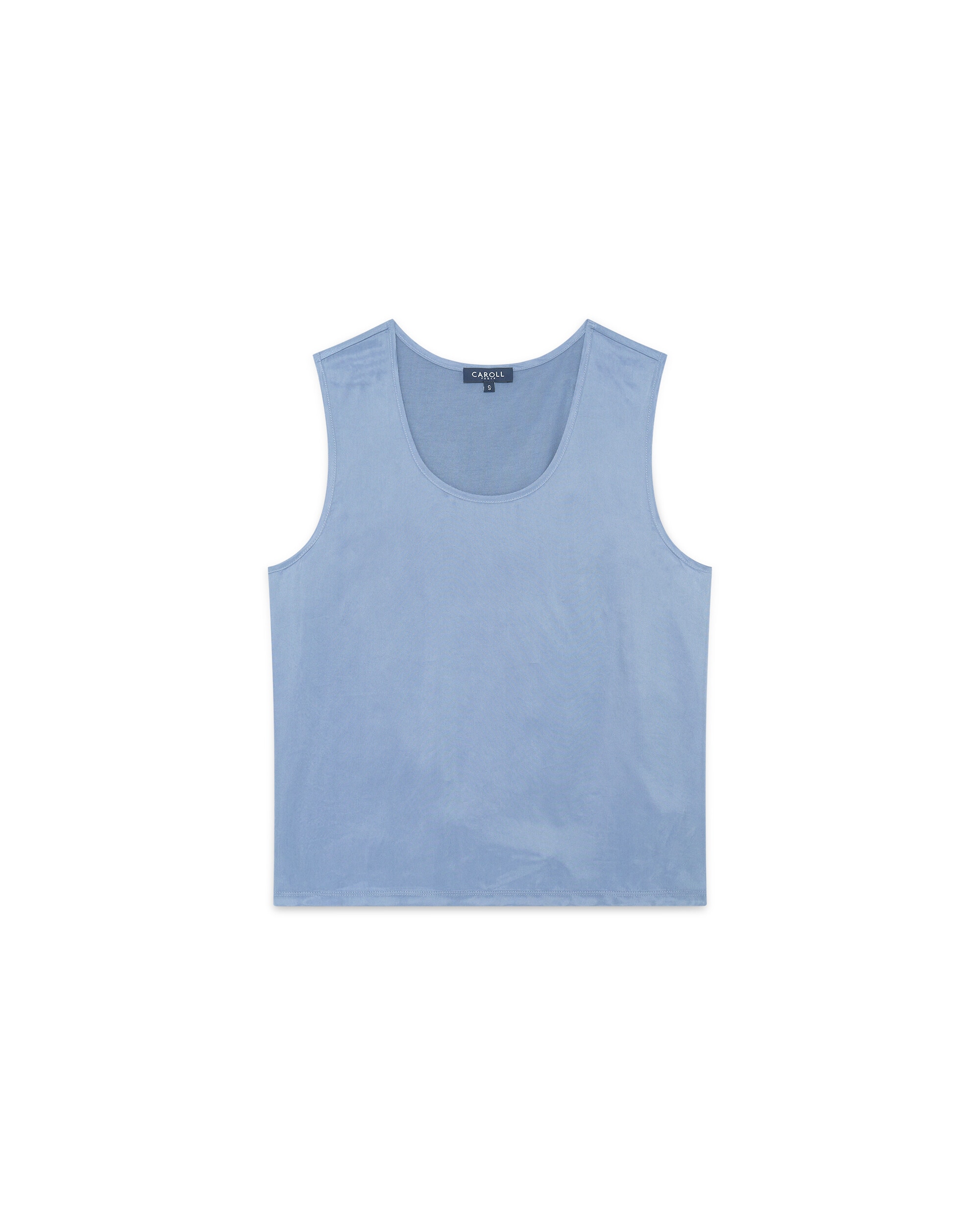 Camiseta de mujer sin mangas con escote redondo - Caroll - Azul Azul-4