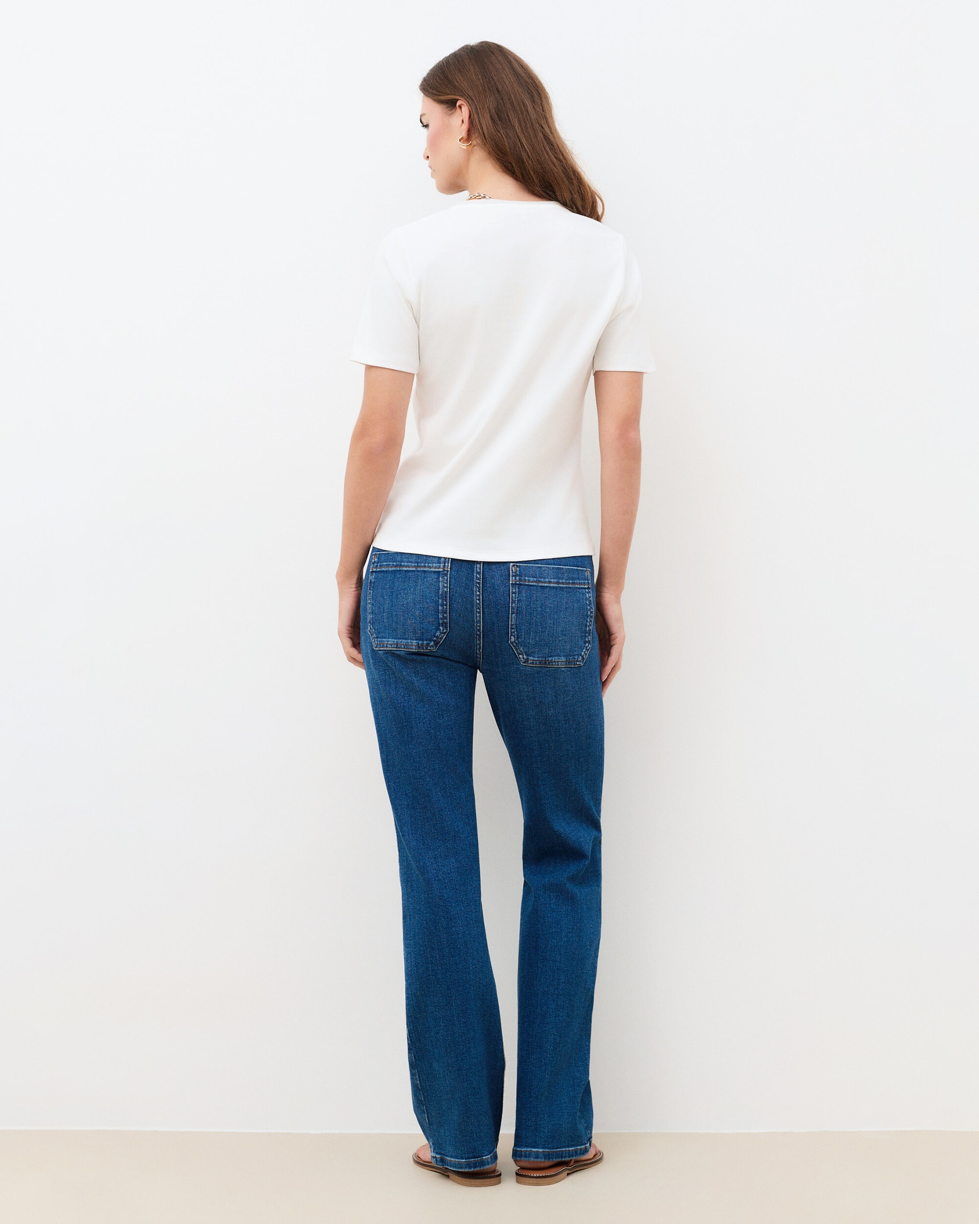 Camiseta de mujer con escote pico y manga corta - Caroll - Crudo Crudo-2