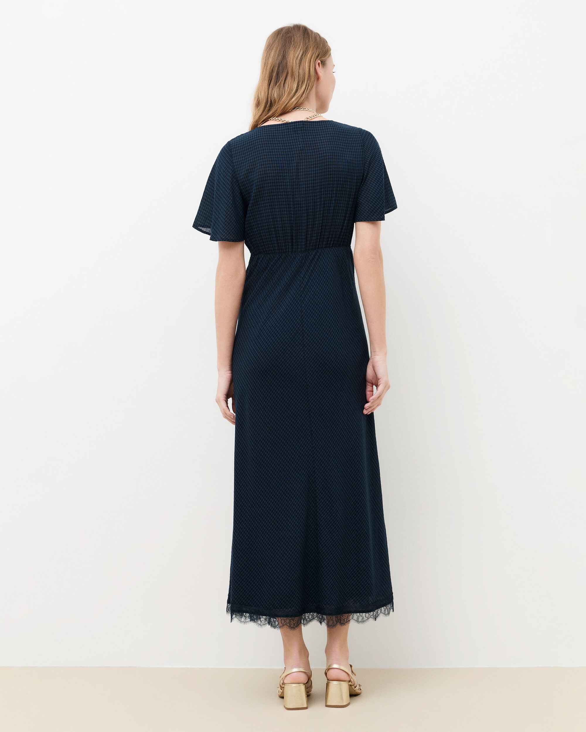 Vestido largo con detalles en encaje revisar foto - Caroll - Azul Azul-2