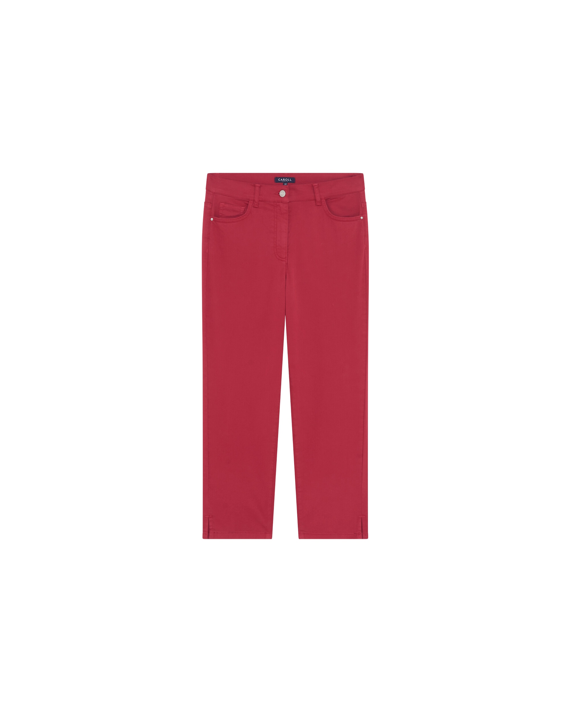 Pantalón de mujer 5 bolsillos skinny estilo 7/8 - Caroll - Rojo Rojo-4