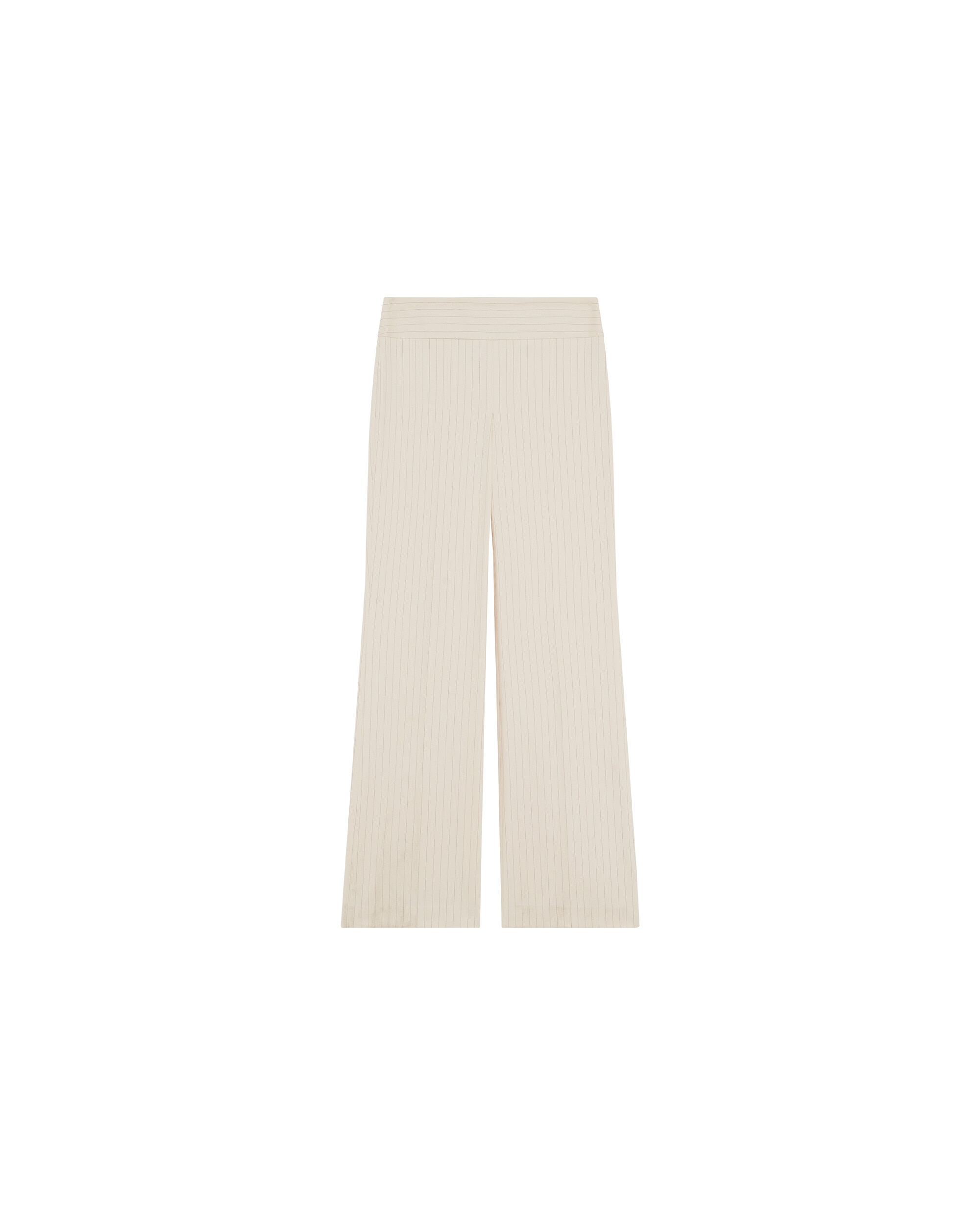 Pantalones anchos de mujer raya diplomatica - Caroll - Crema Crema-4
