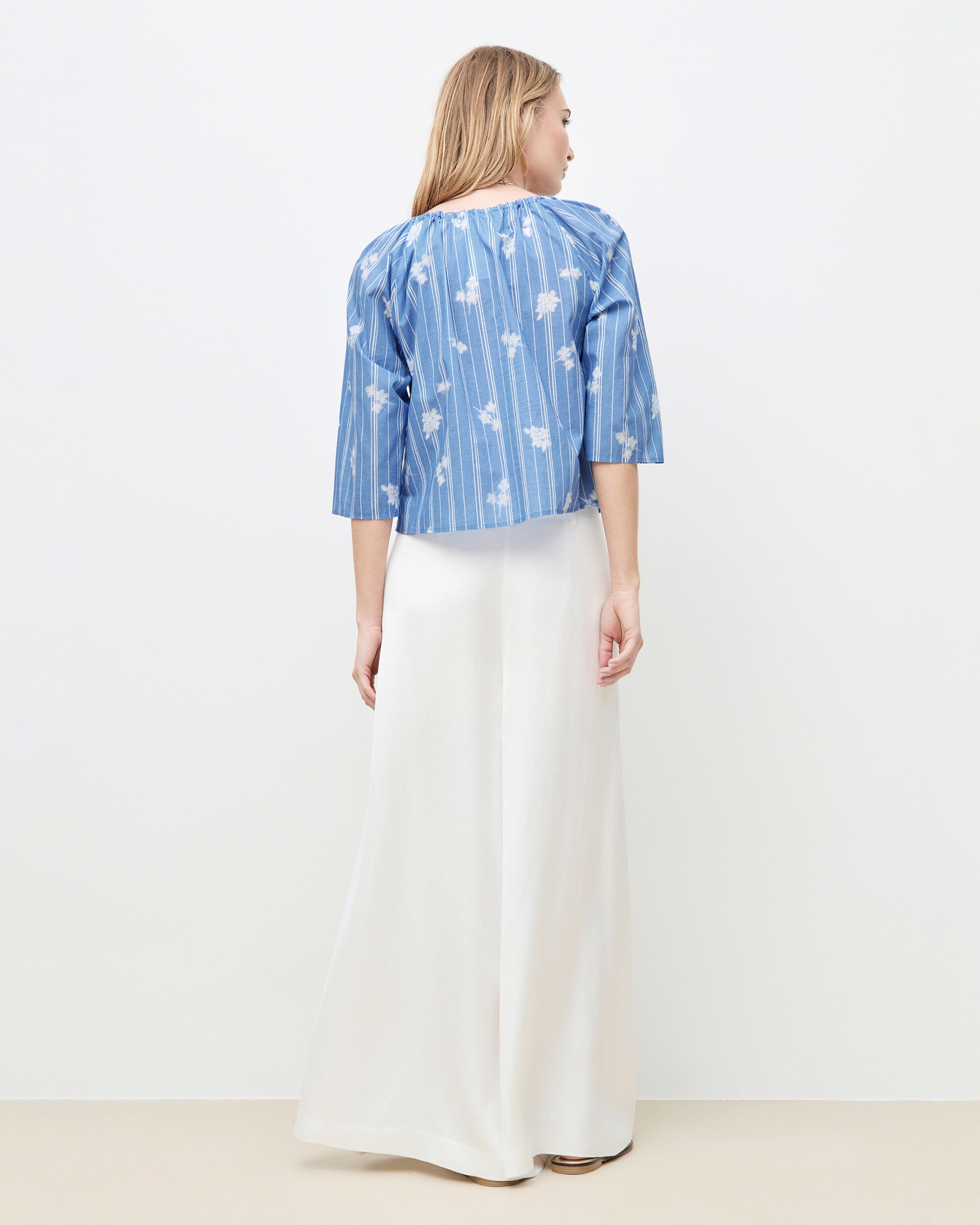 Blusa de mujer con lazo - Caroll - Azul claro Azul claro-2