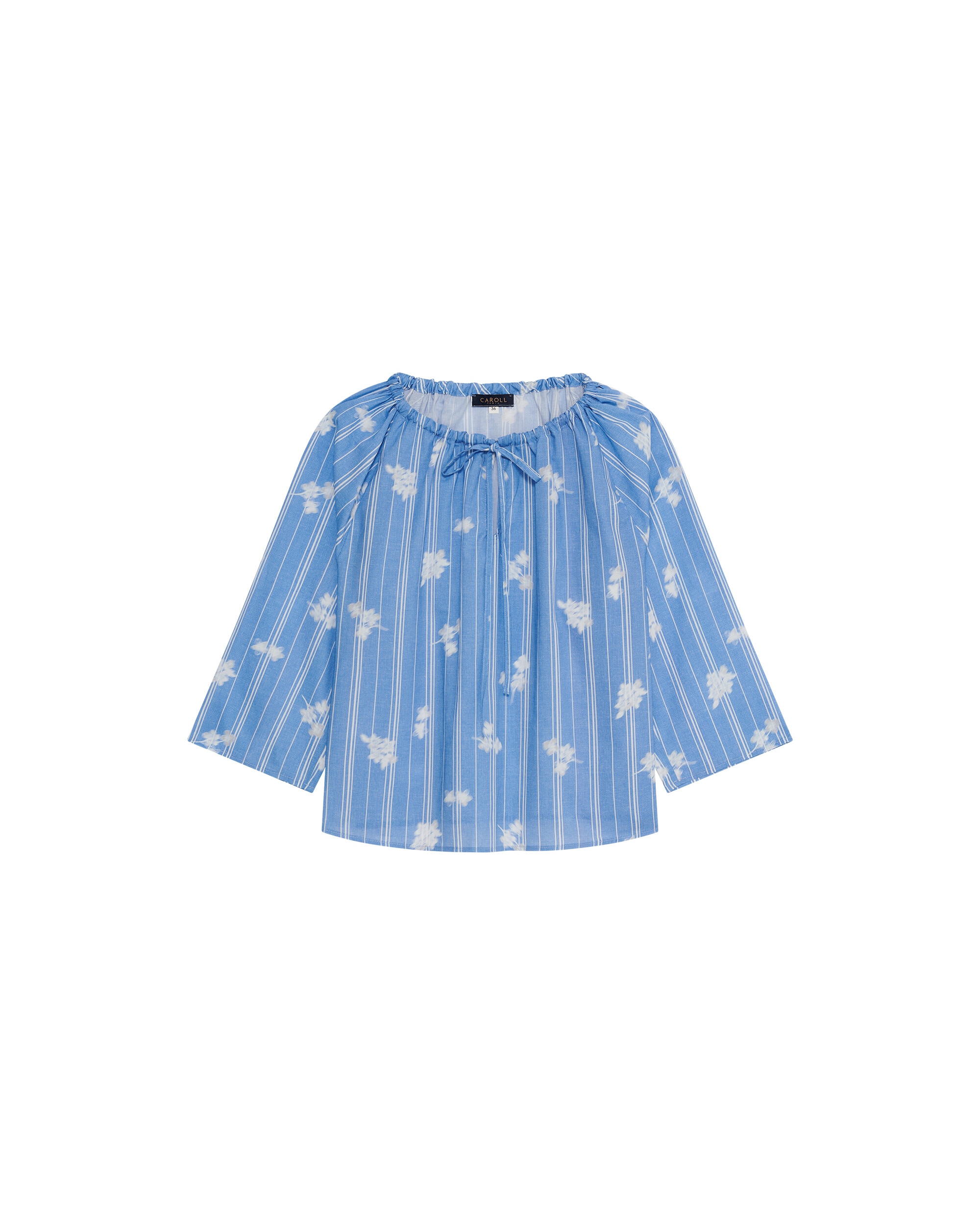 Blusa de mujer con lazo - Caroll - Azul claro Azul claro-4