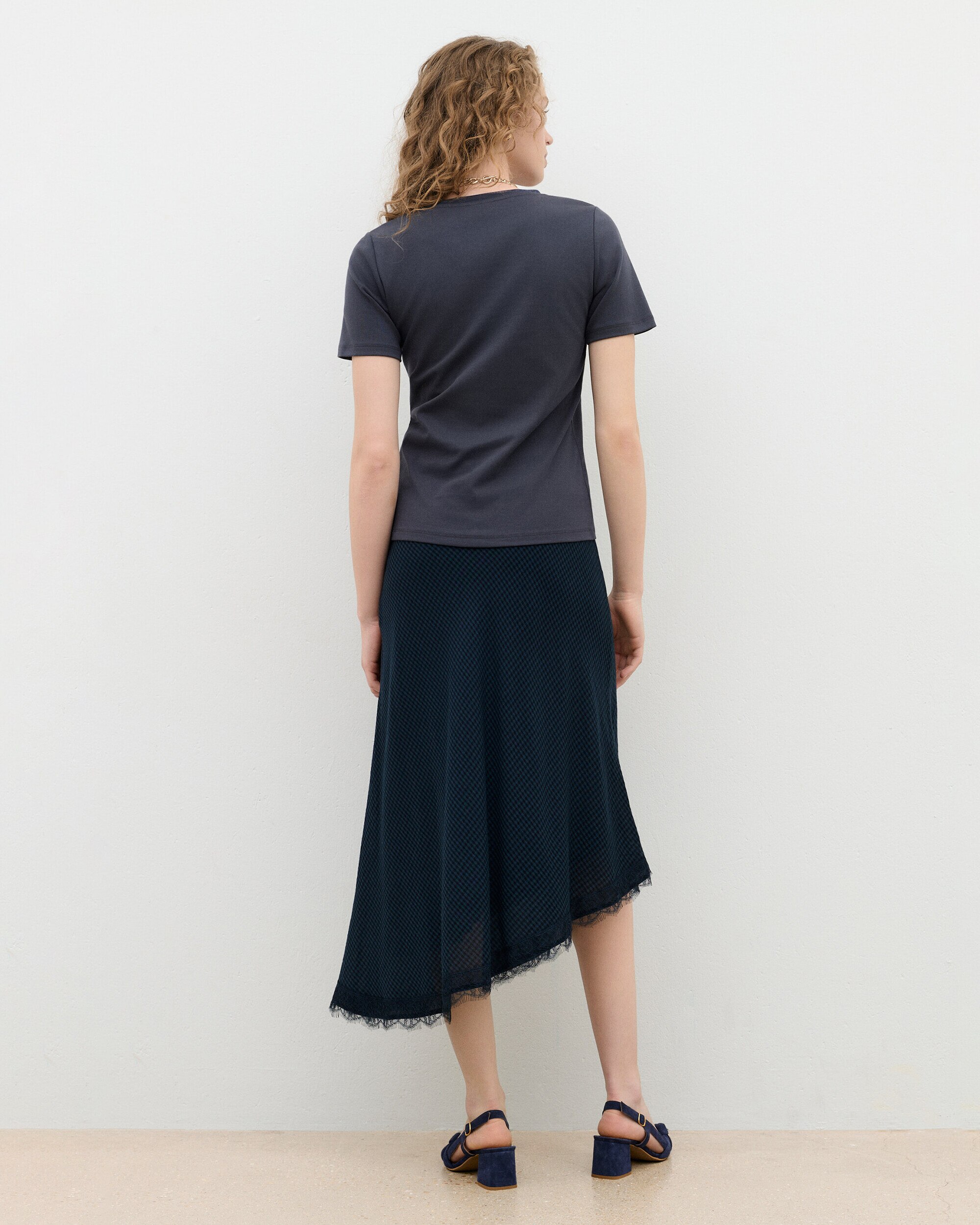 Camiseta de mujer con escote pico y manga corta - Caroll - Gris Gris-2