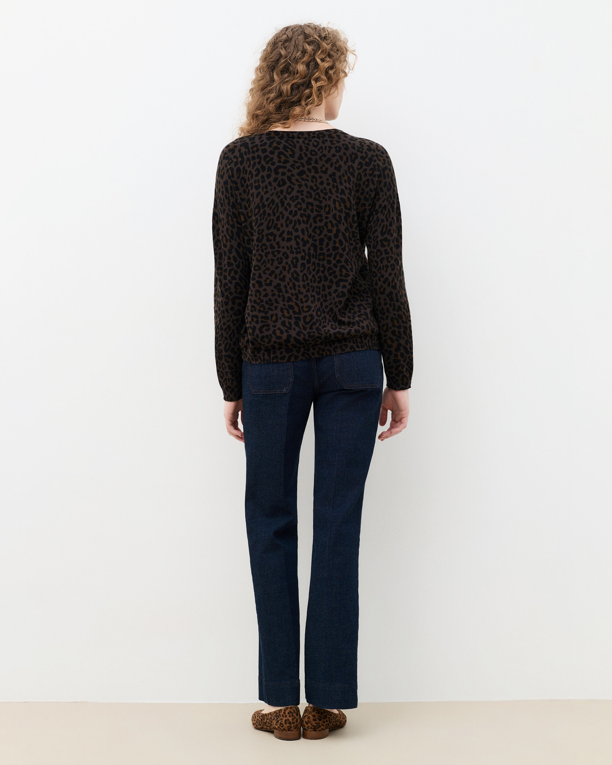Camiseta de mujer con estampado animal - Marrón oscuro Marrón oscuro-2