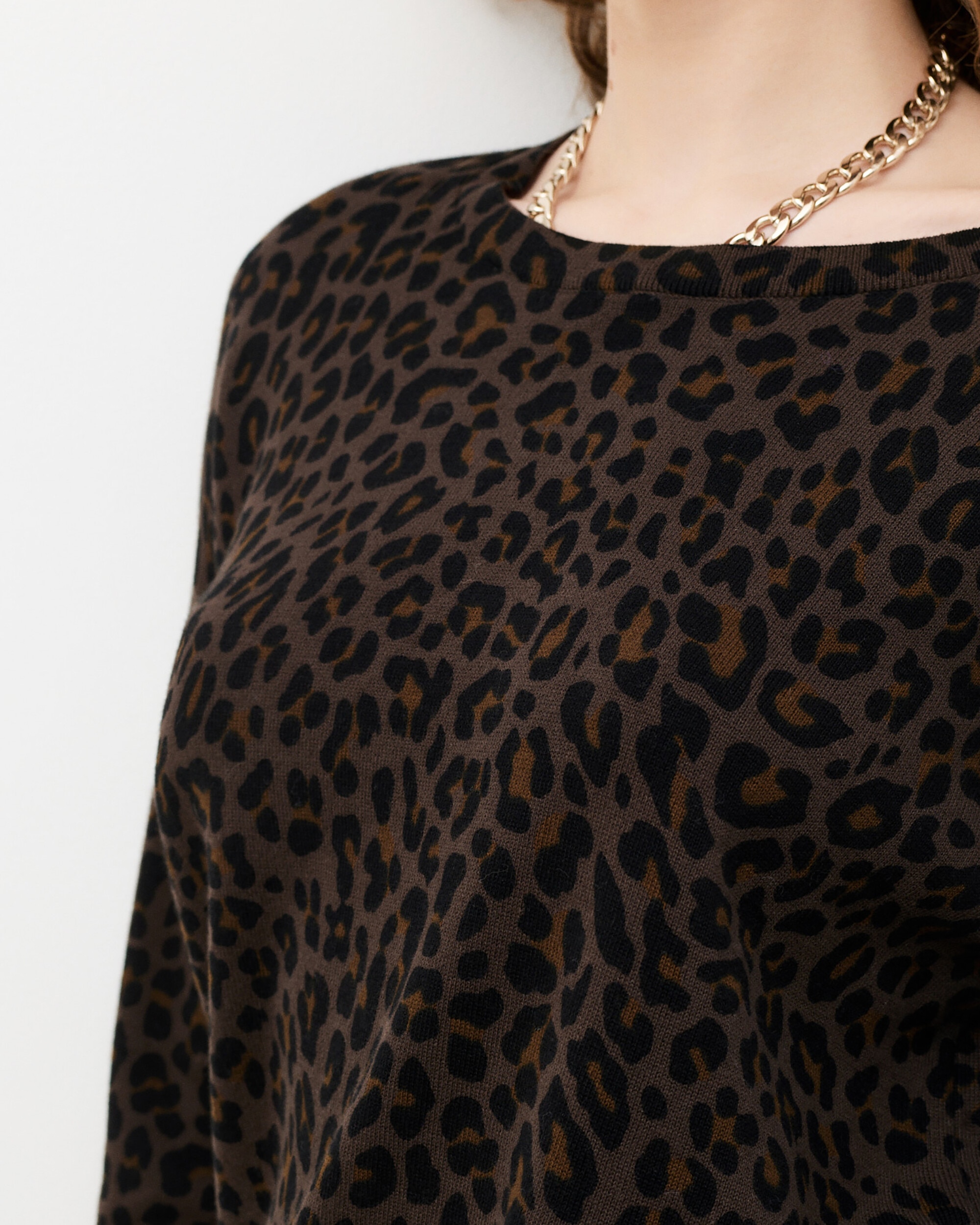 Camiseta de mujer con estampado animal - Marrón oscuro Marrón oscuro-3