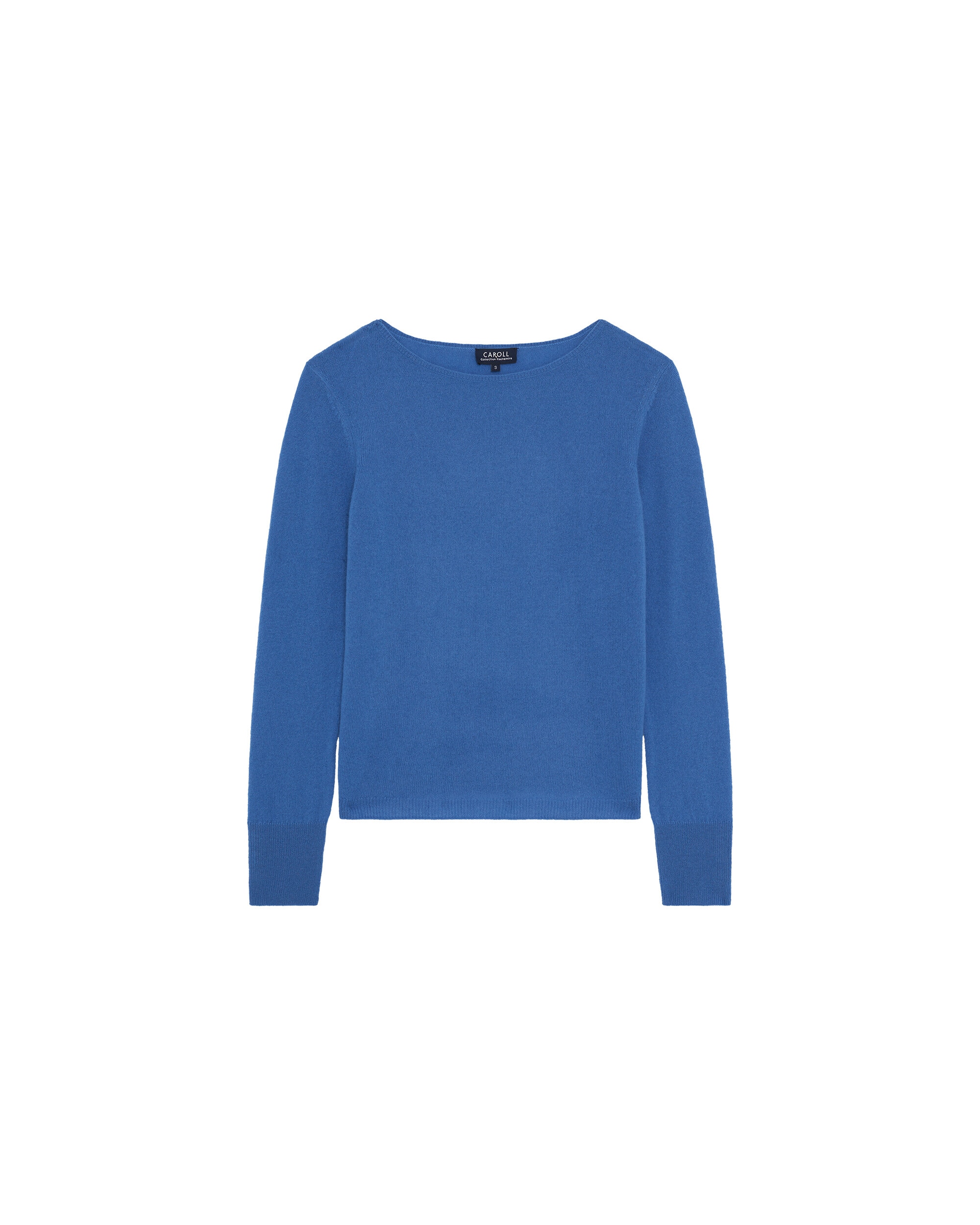 Jersey de mujer con escote redondo en cashmere 100% - Caroll - Azul Azul-4