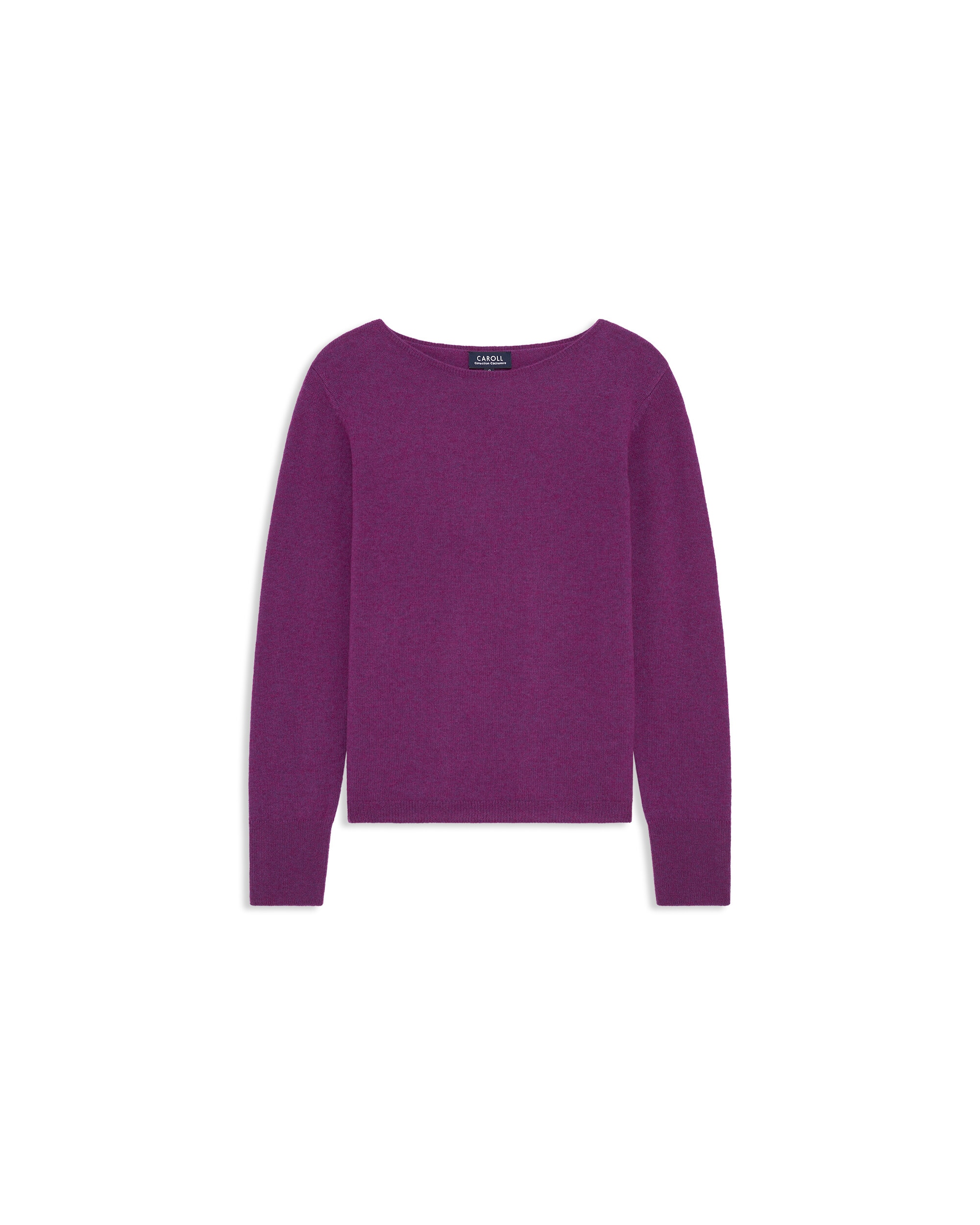 Jersey de mujer con escote redondo en cashmere 100% - Caroll - Morado Morado-4