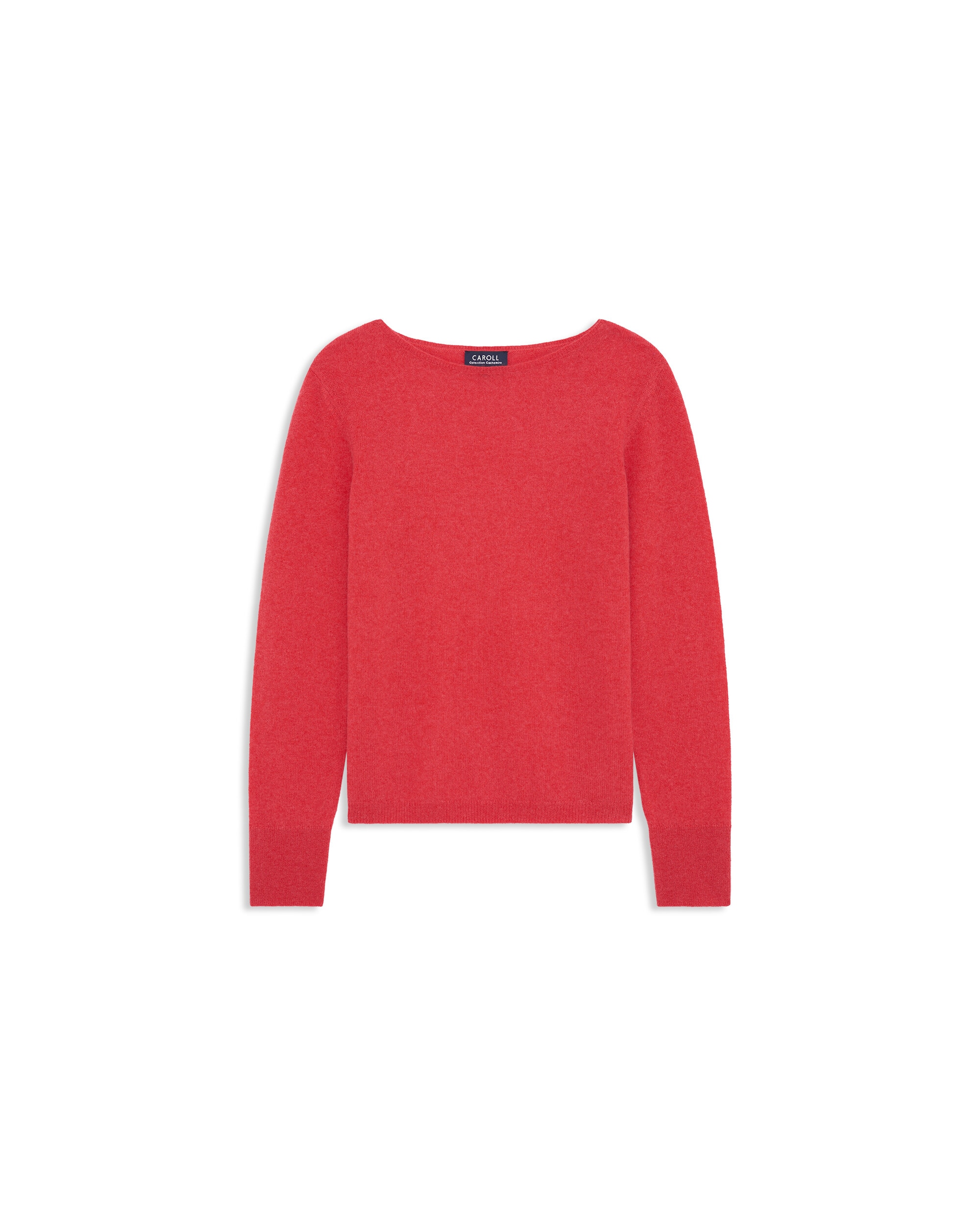 Imagen 4 de Jersey de mujer con cuello redondo en cashmere 100% - Caroll - Coral Coral