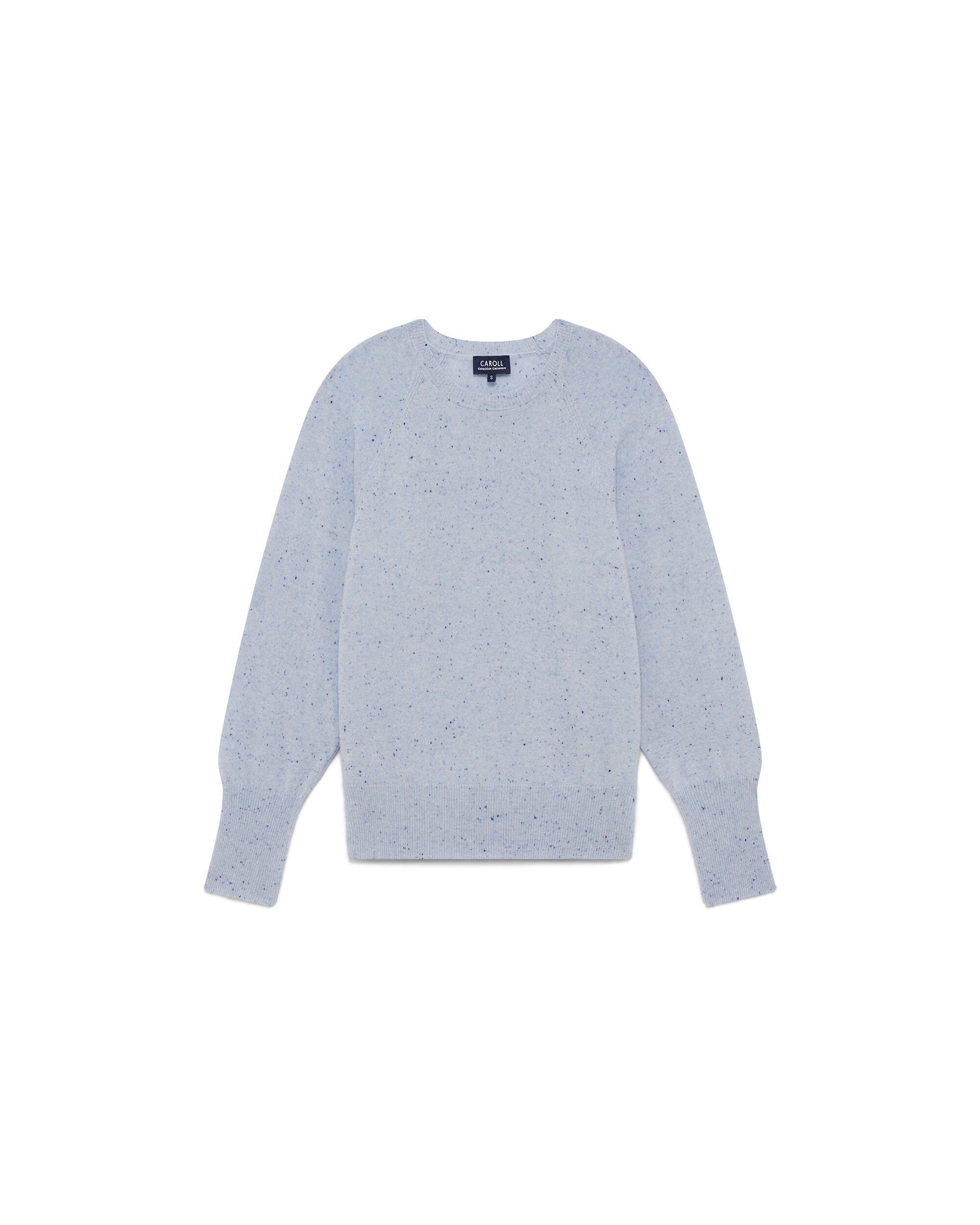 Imagen 4 de Jersey de mujer con cuello redondo en cashmere 100% - Caroll - Azul celeste Azul celeste