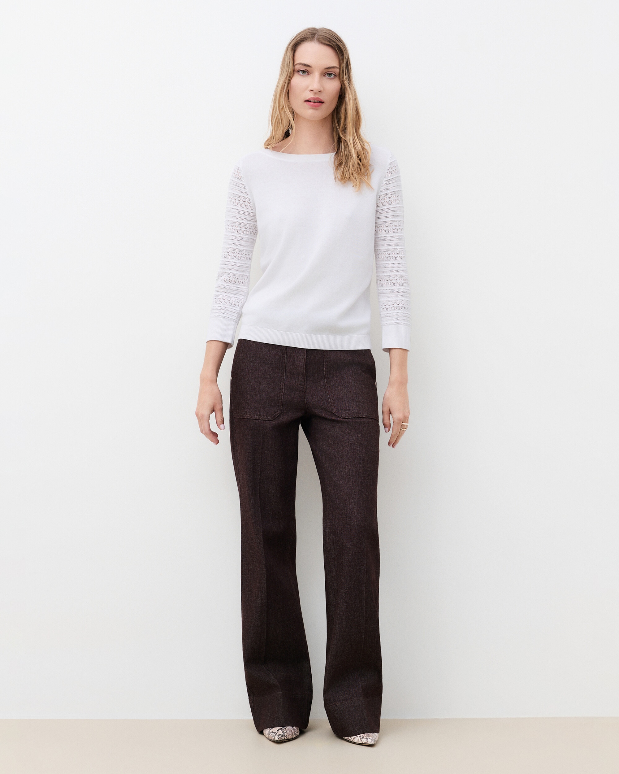Jersey de mujer con escote redondo - Caroll - Crudo Crudo-1