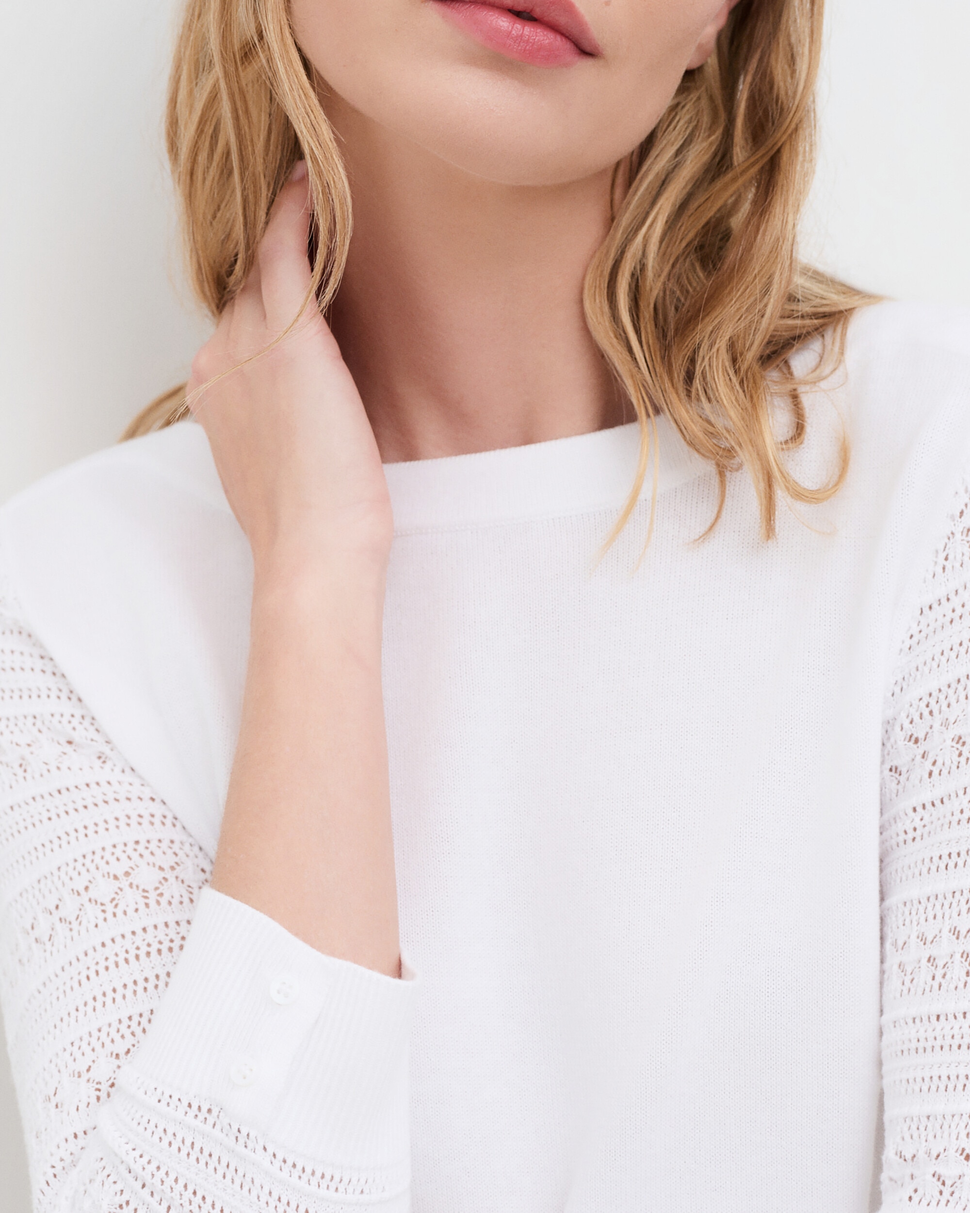 Jersey de mujer con escote redondo - Caroll - Crudo Crudo-3