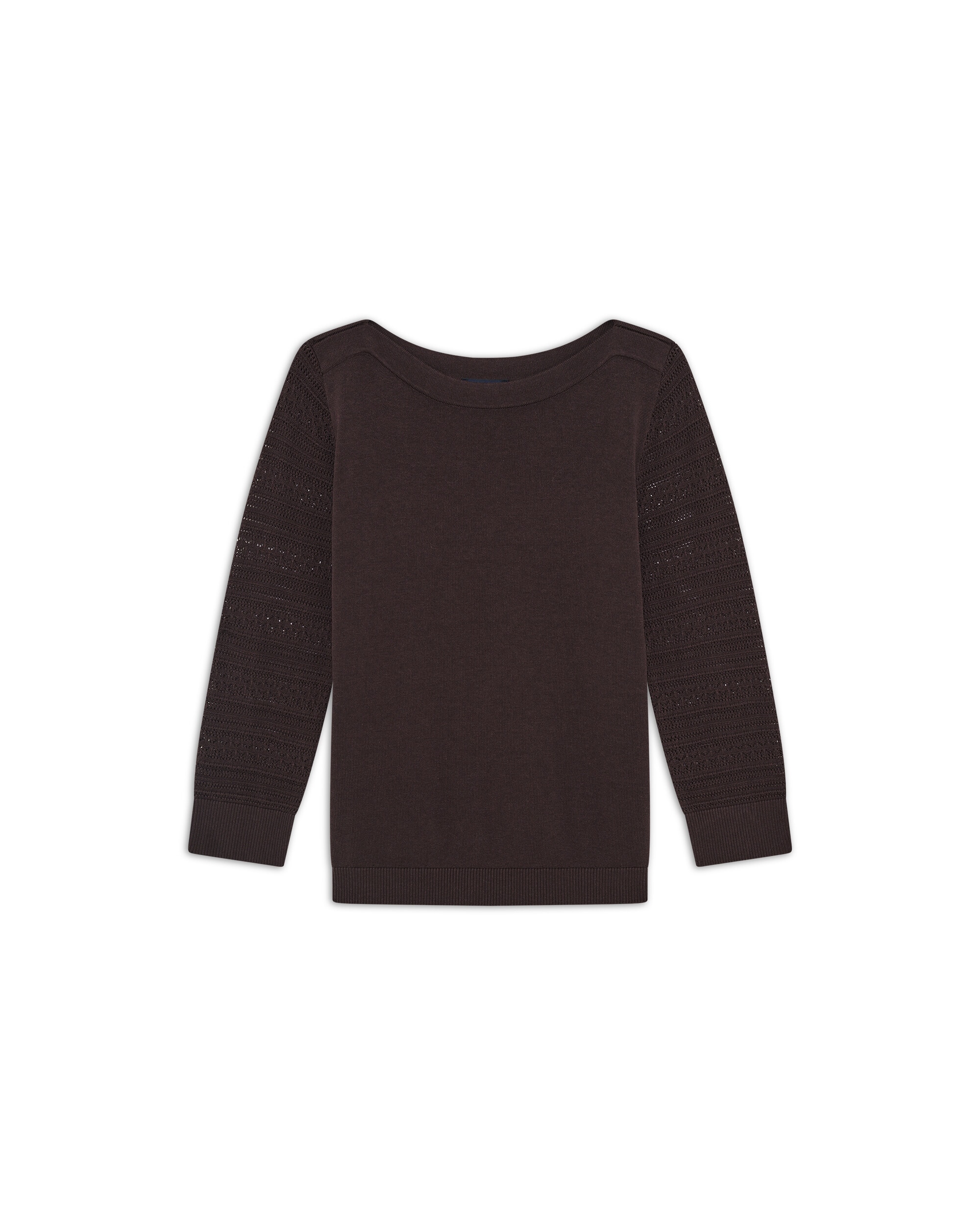 Jersey de mujer con escote redondo - Caroll - Marrón oscuro Marrón oscuro-4