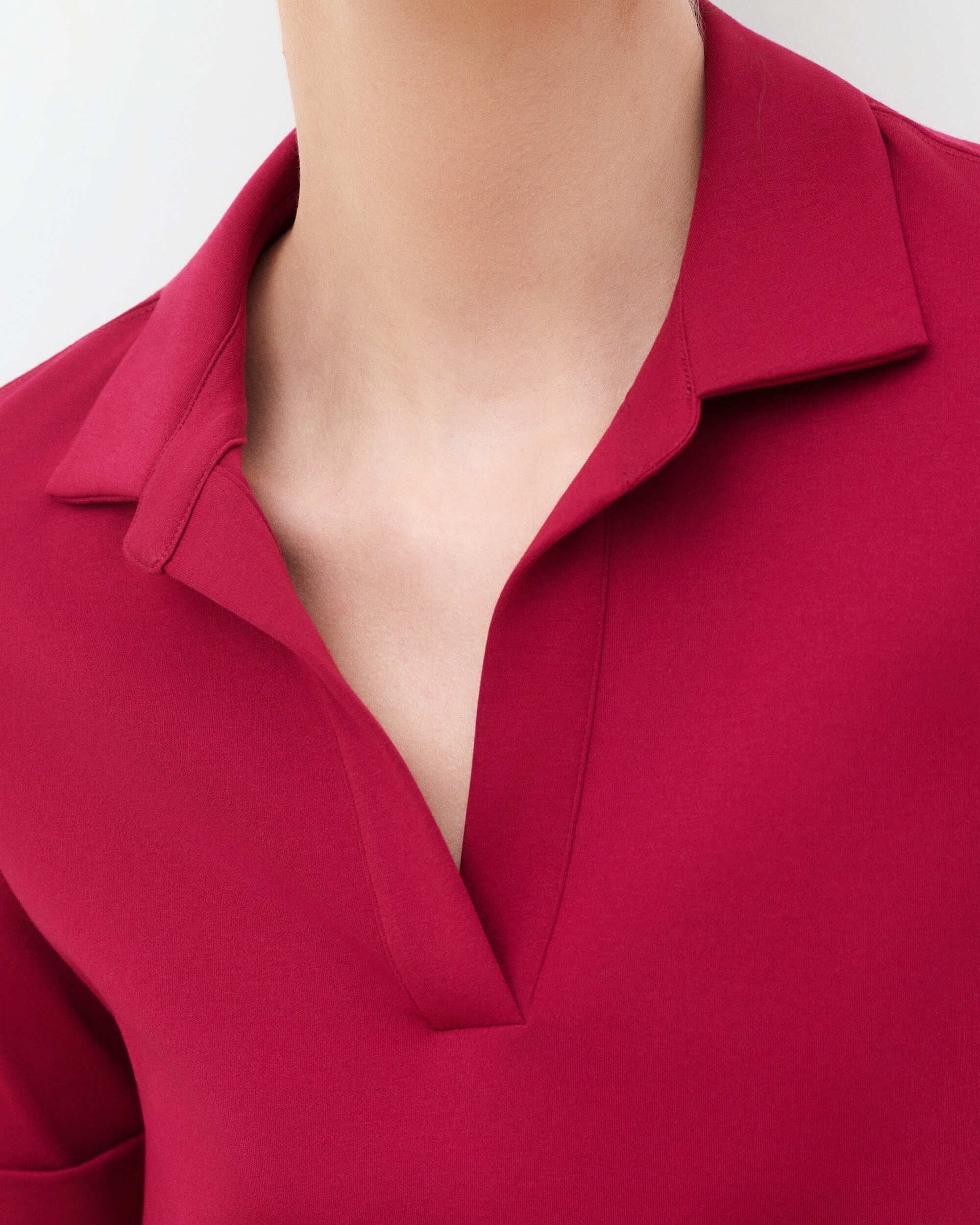 Camiseta de mujer con cuello camisero - Caroll - Burdeos Burdeos-3