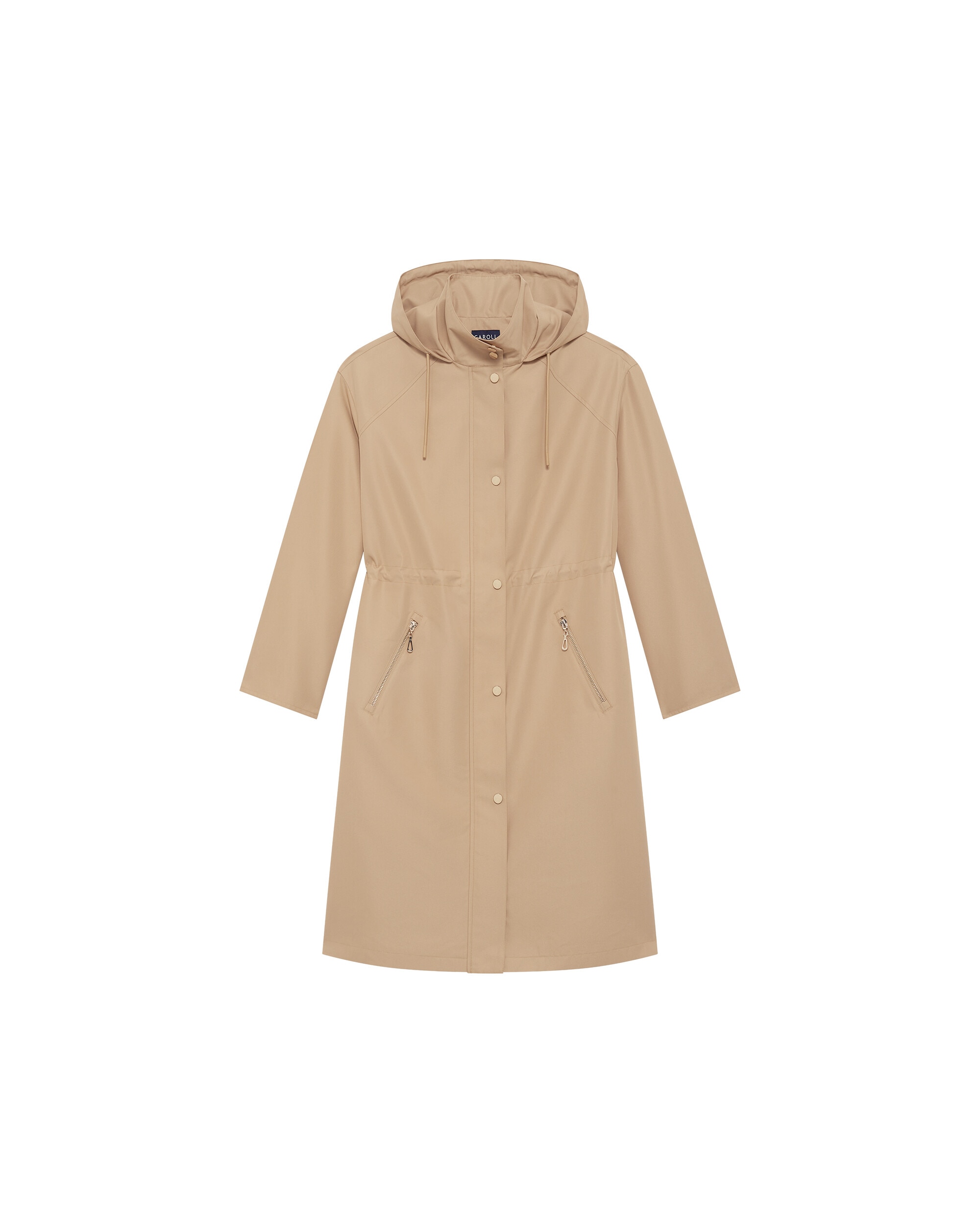 Gabardina de mujer con capucha - Caroll - Camel Camel-4