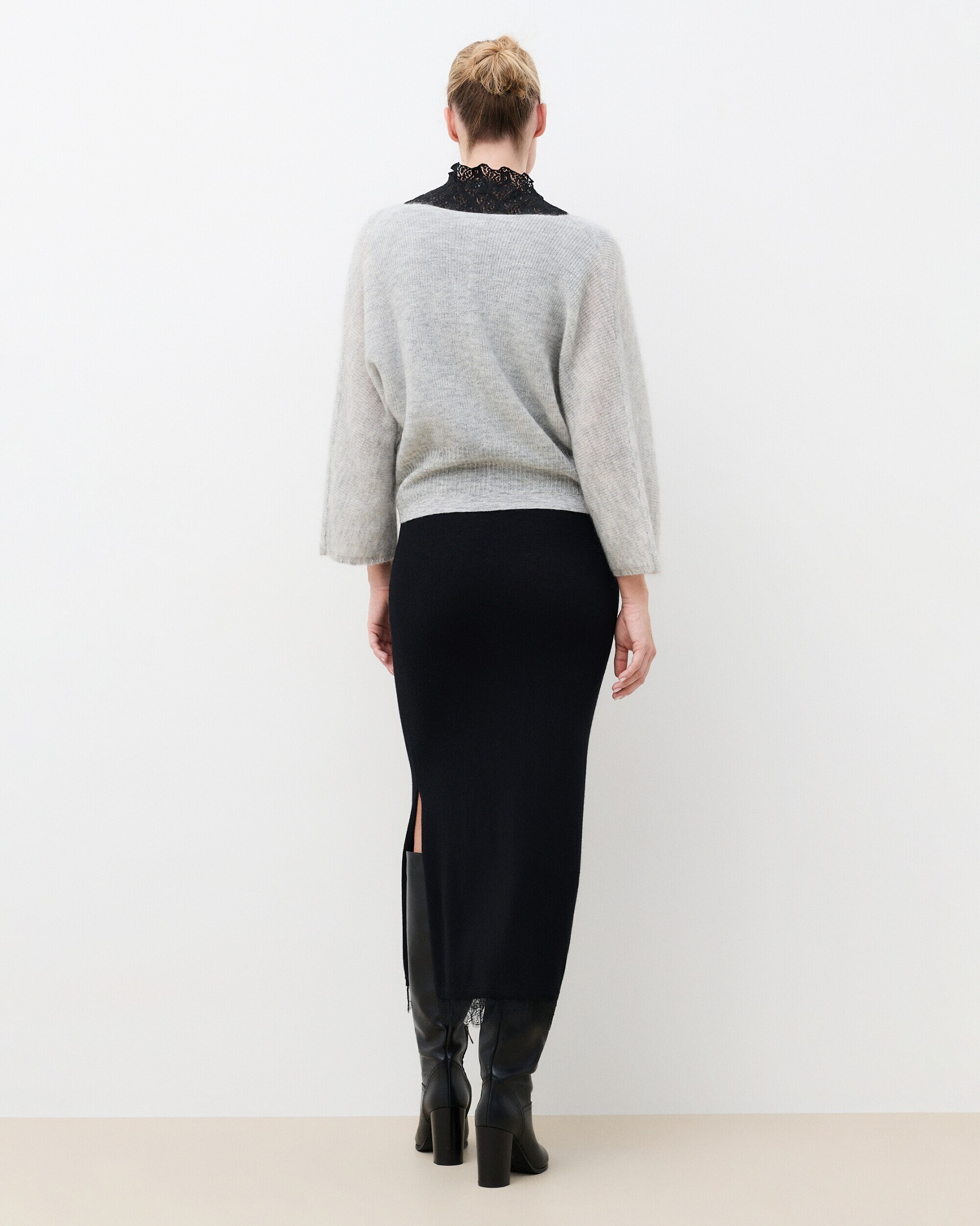 Cárdigan de mujer con escote redondo en lana - Caroll - Gris Gris-2