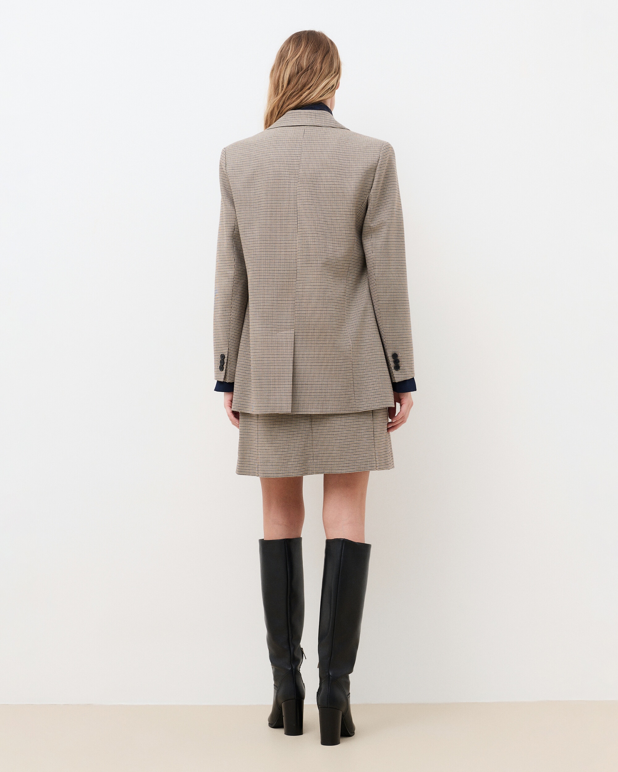 Imagen 2 de Blazer de mujer en lana con microestampado - Caroll - Topo Topo