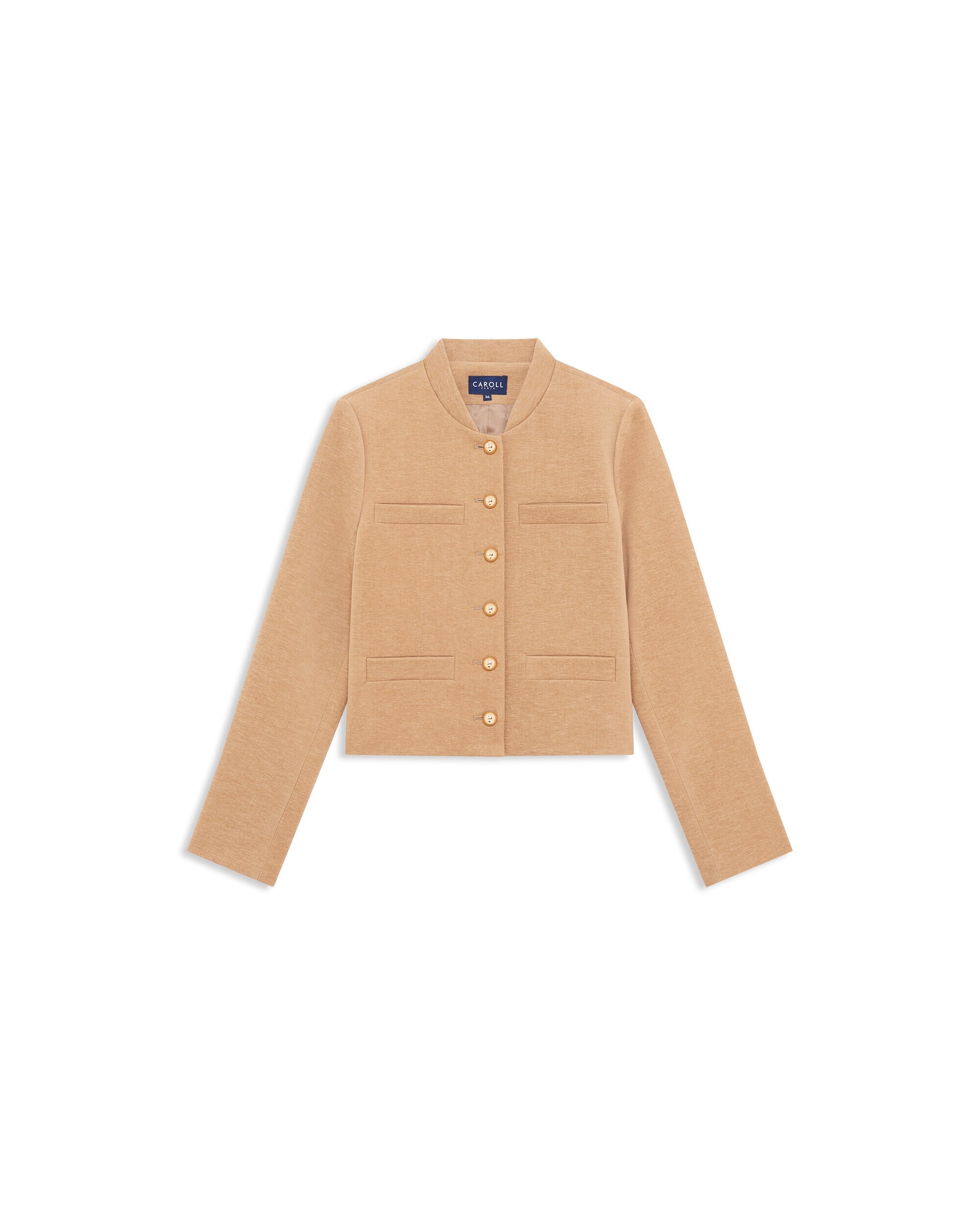 Chaqueta de mujer con botones - Caroll - Camel Camel-4
