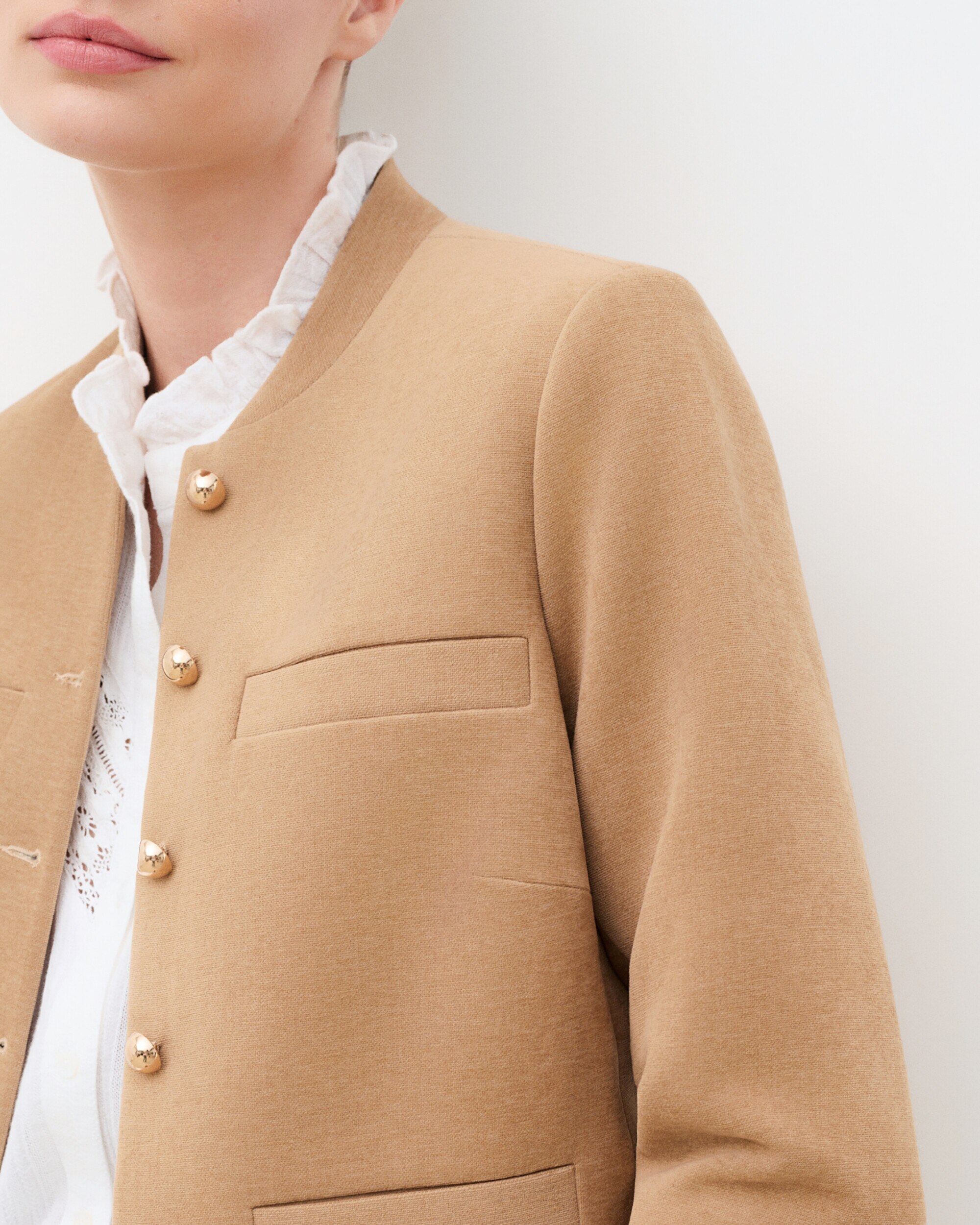 Chaqueta de mujer con botones - Caroll - Camel Camel-3