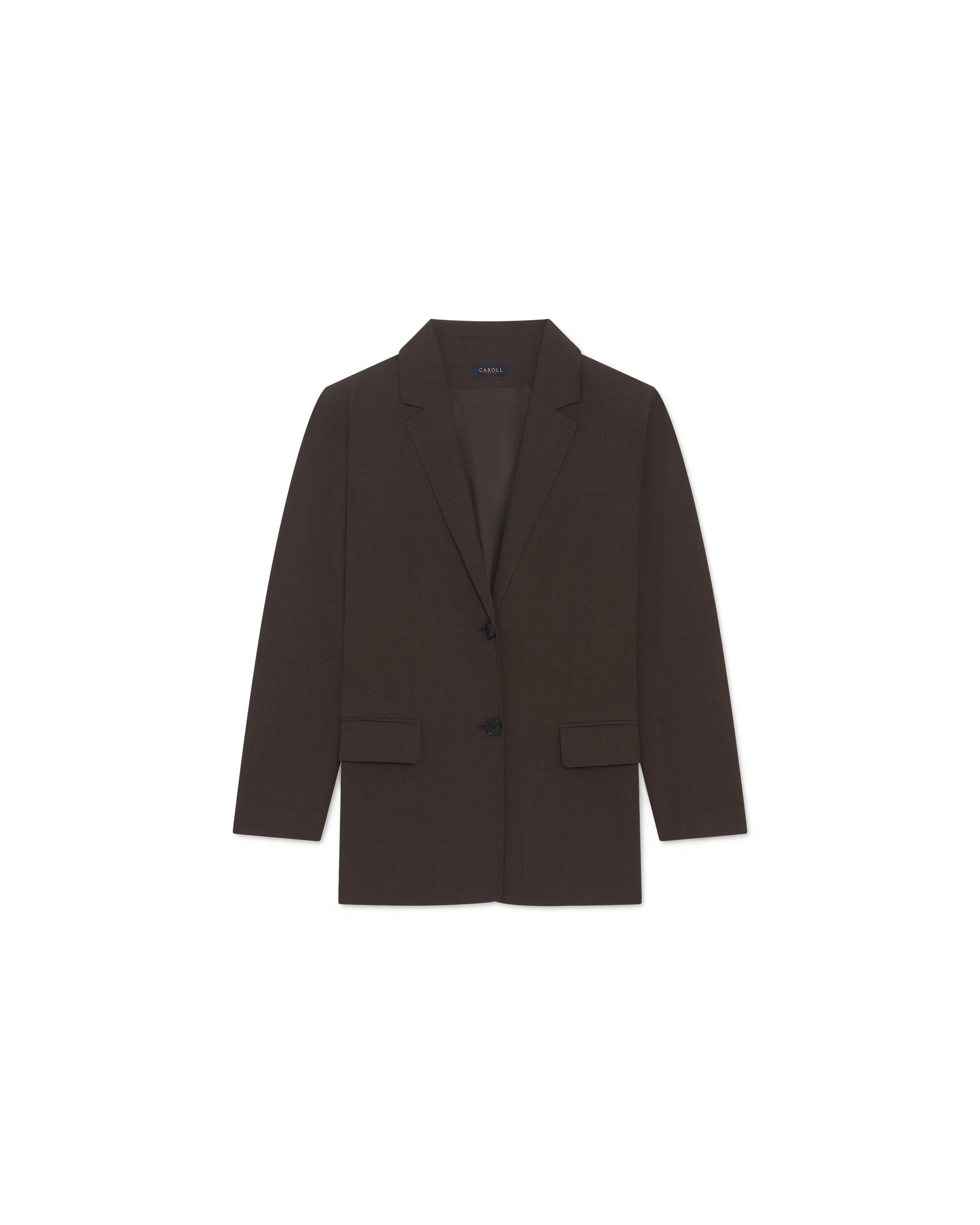 Blazer de mujer oversize - Caroll - Marrón oscuro Marrón oscuro-4