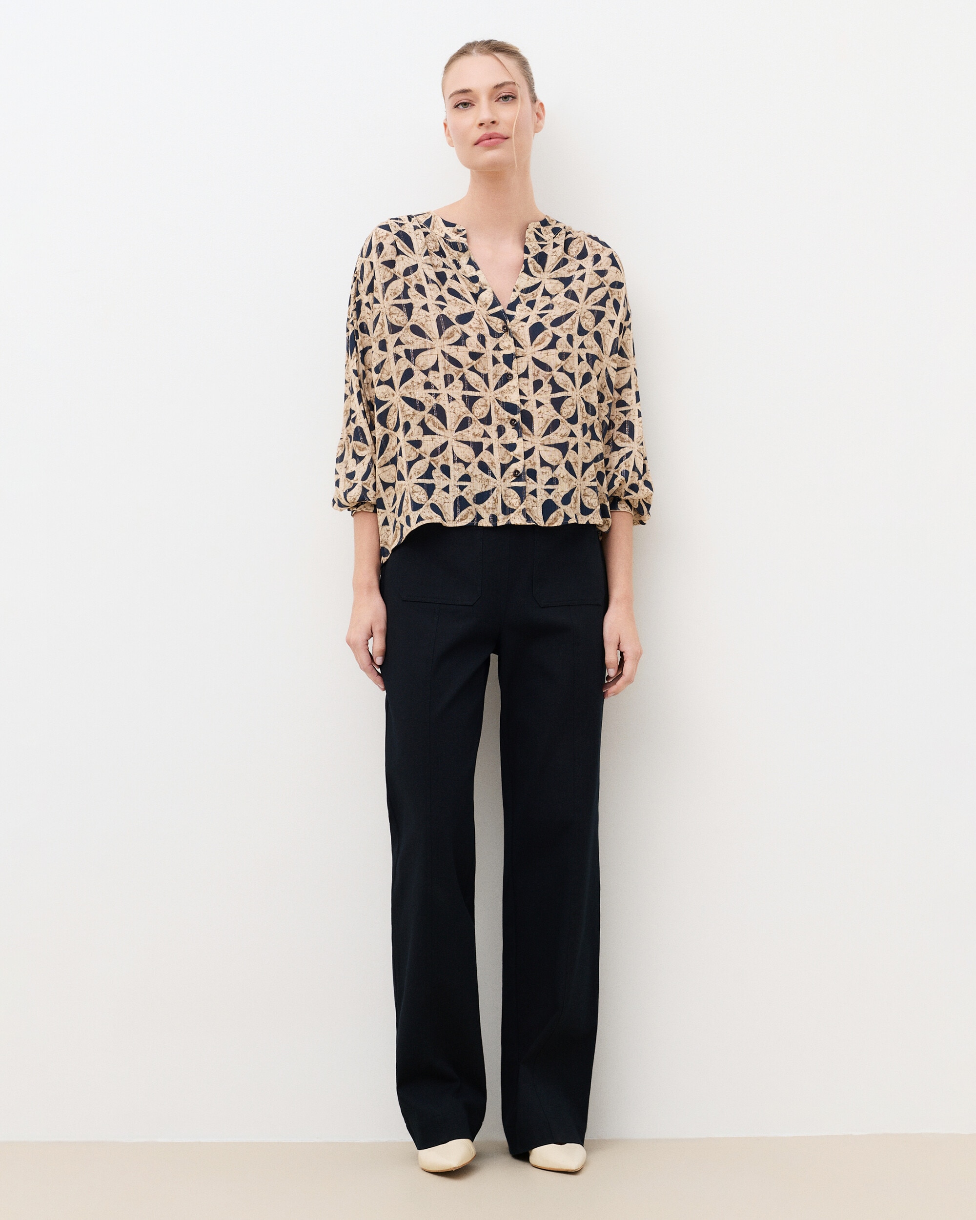 Blusa de mujer con estampado geométrico - Caroll - Multicolor Multicolor-1