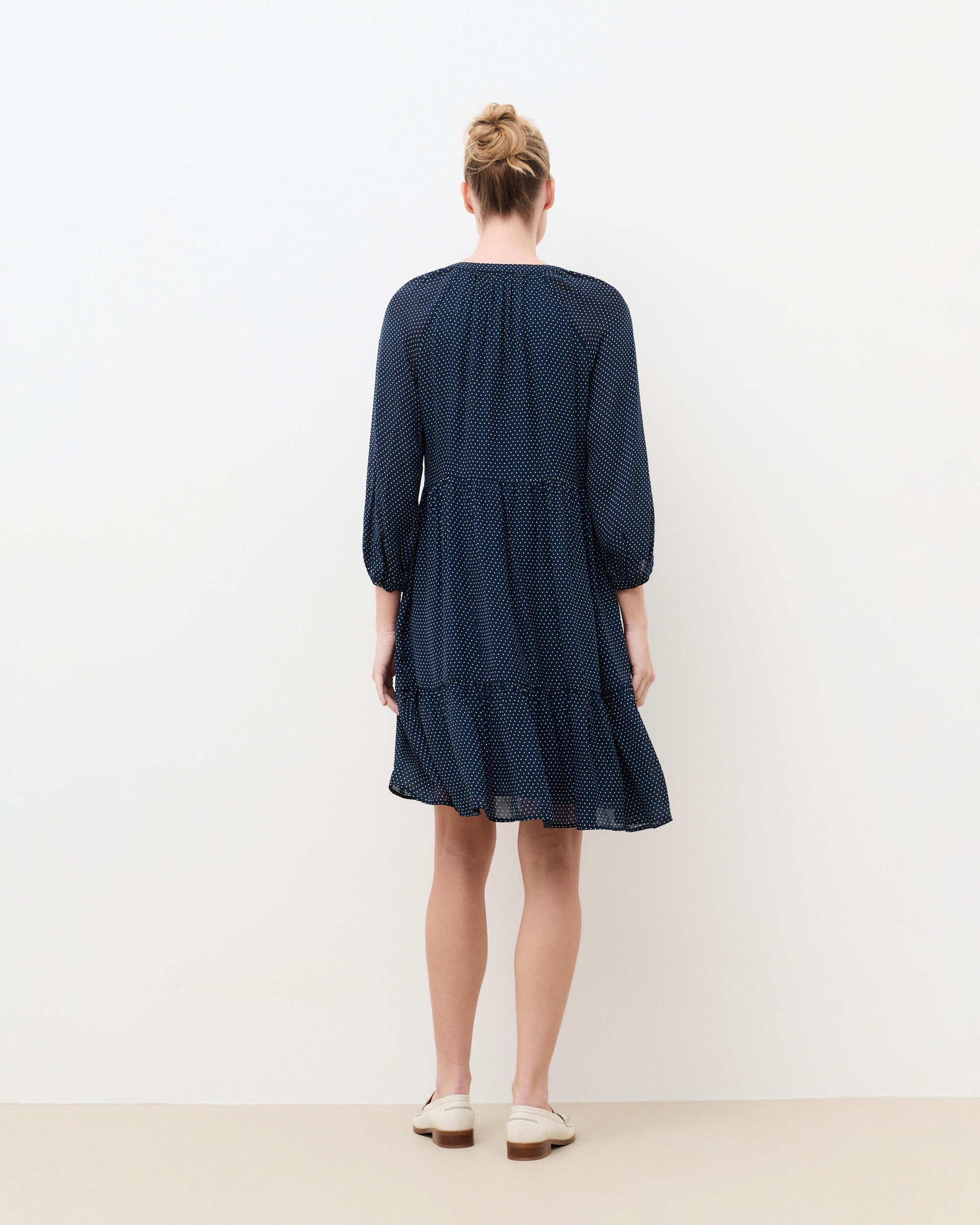 Vestido corto con escote pico - Caroll - Azul marino Azul marino-2