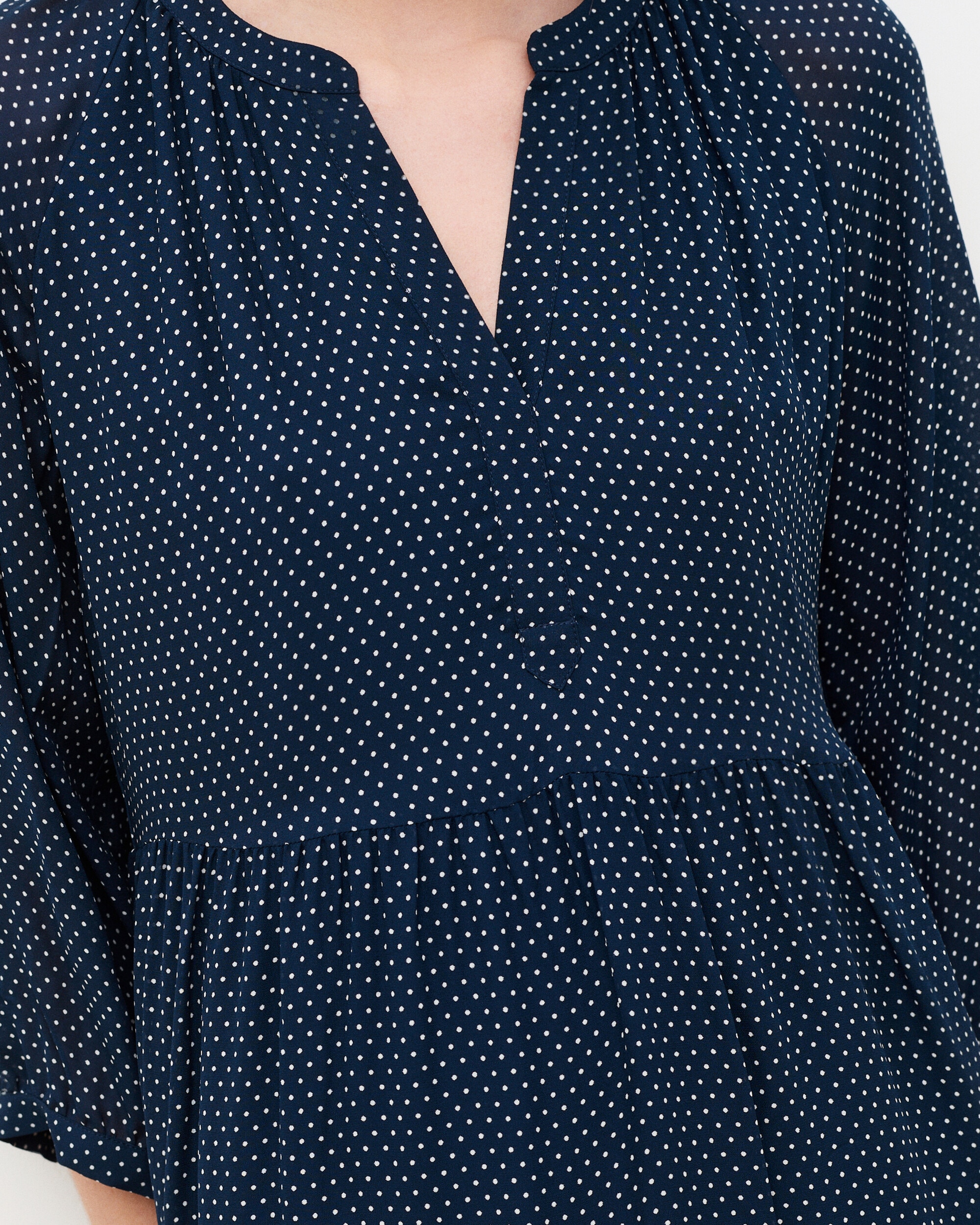 Vestido corto con escote pico - Caroll - Azul marino Azul marino-3