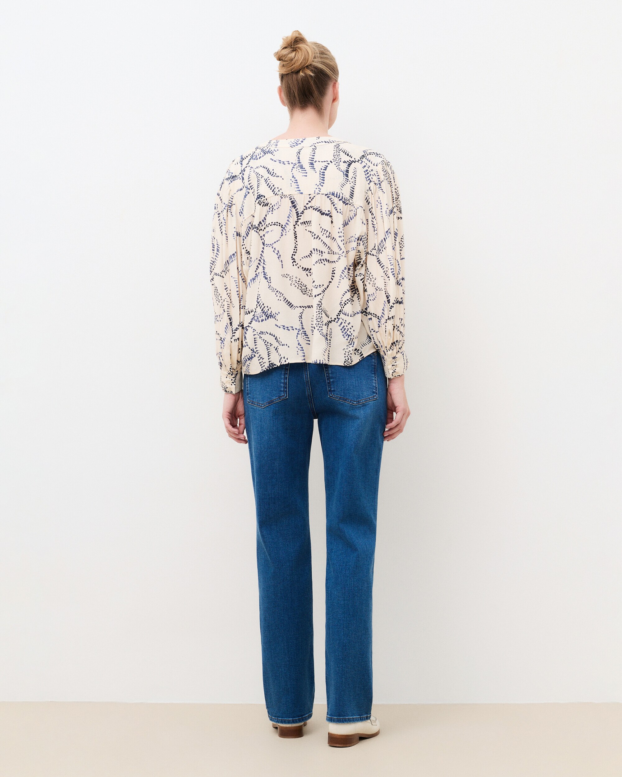 Blusa de mujer con estampado - Caroll - Marfil Marfil-2
