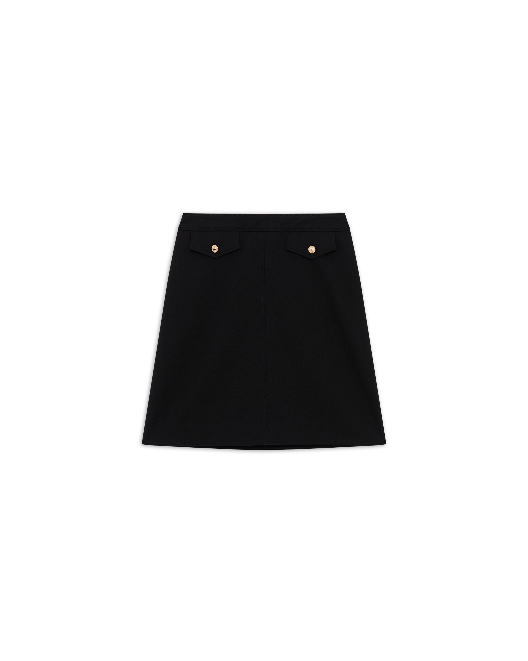 Falda corta con bolsillos - Caroll - Negro Negro-4