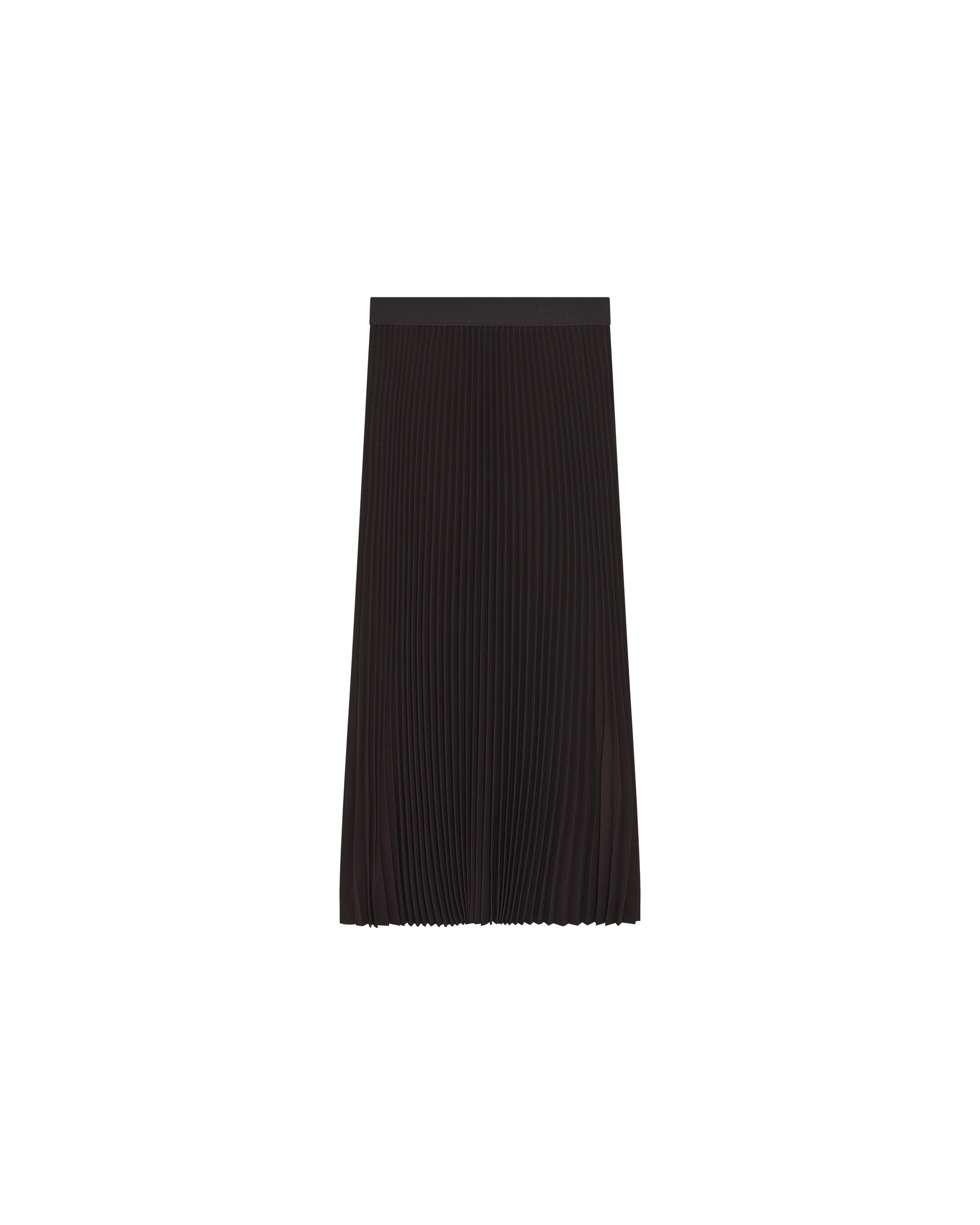 Falda larga plisada - Caroll - Marrón oscuro Marrón oscuro-4
