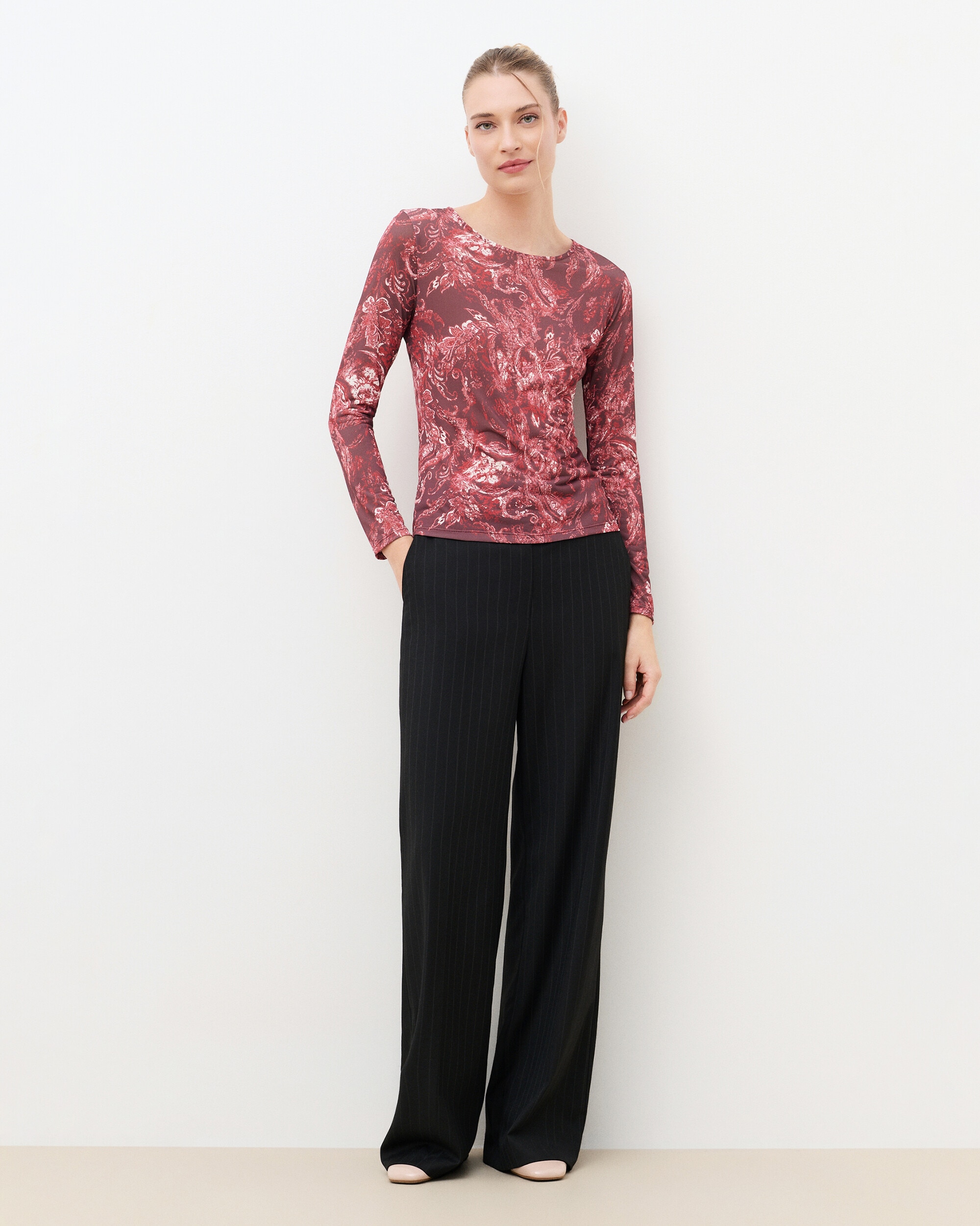Camiseta de mujer con manga larga - Caroll - Rojo Rojo-1