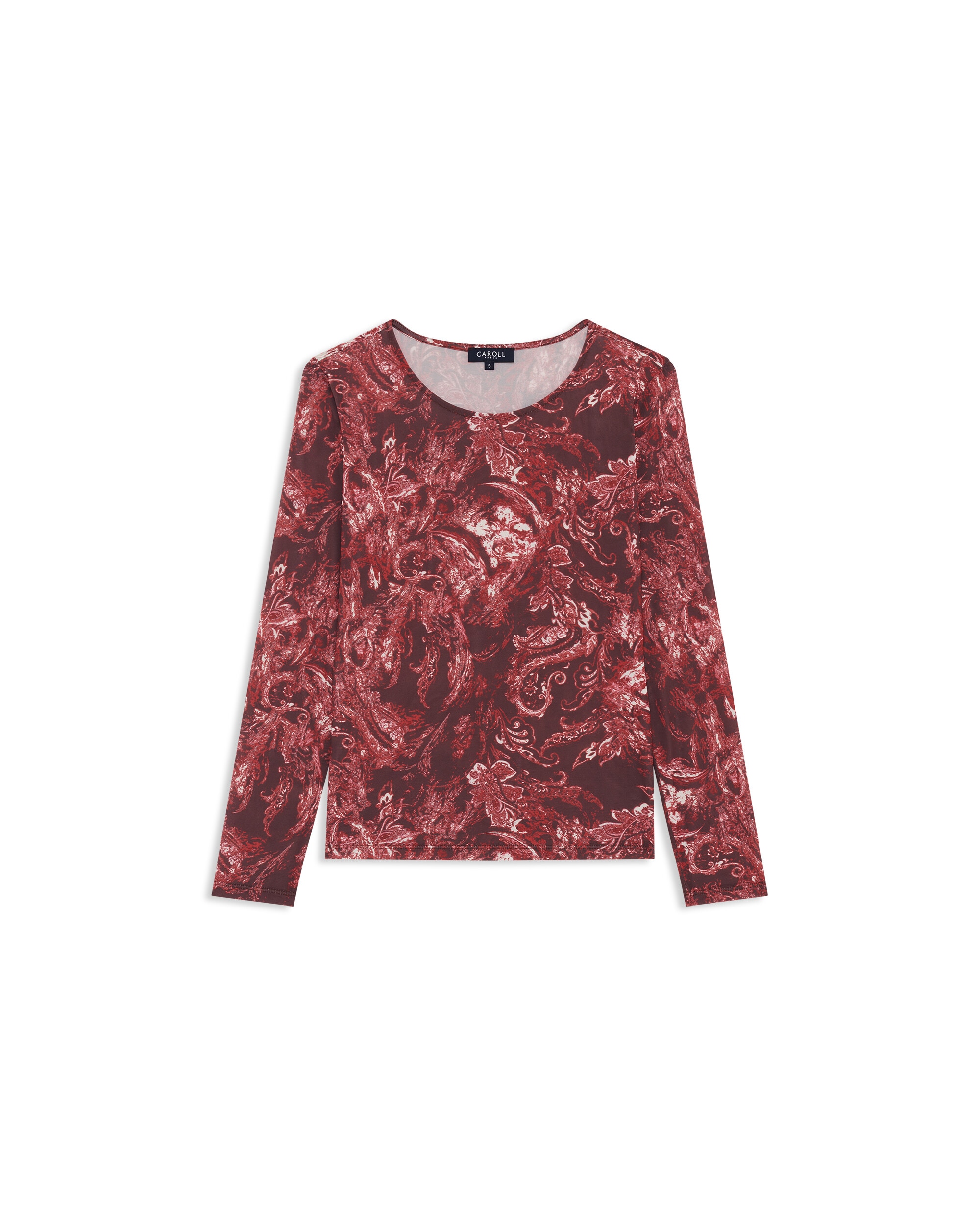 Camiseta de mujer con manga larga - Caroll - Rojo Rojo-4