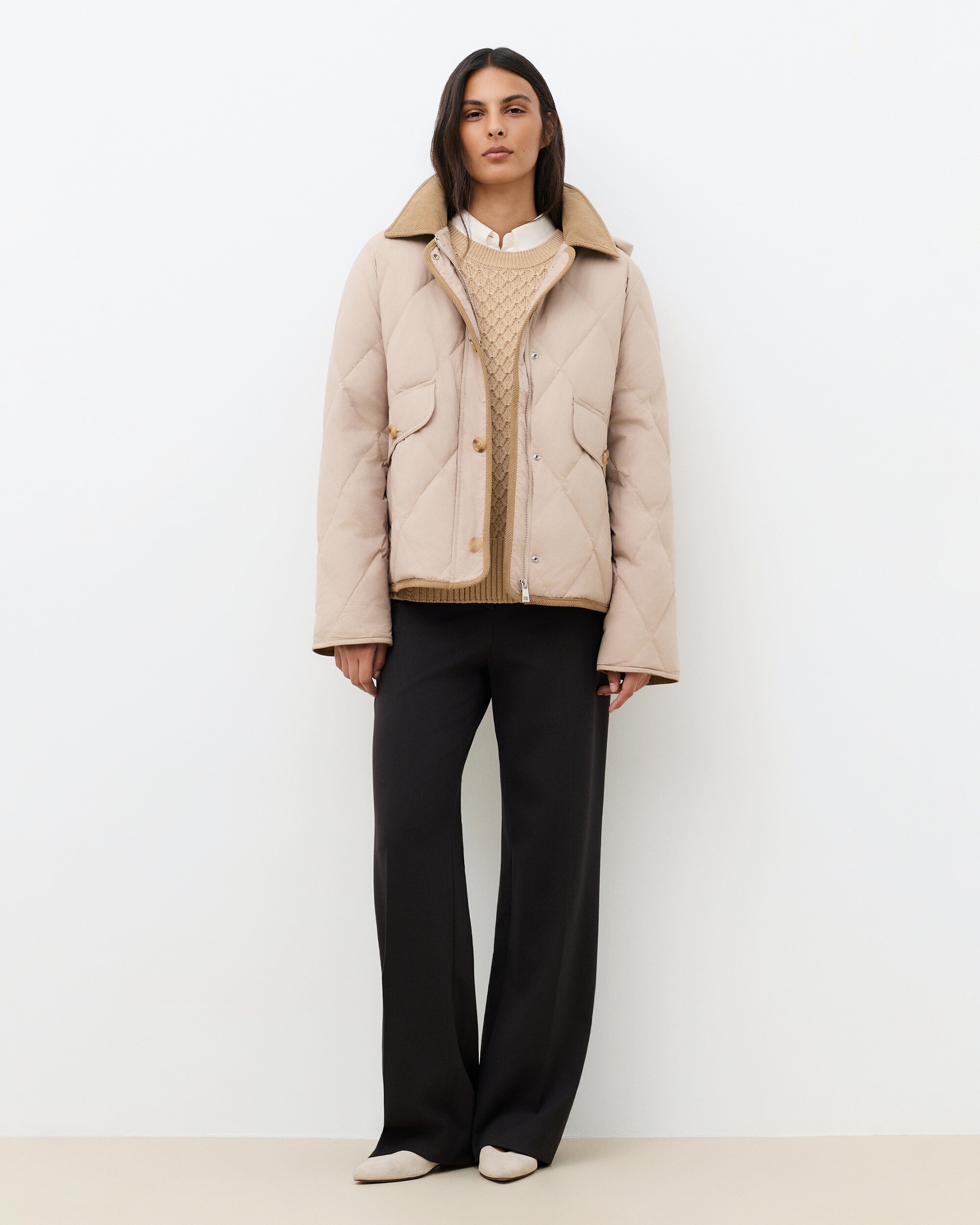 Plumífero de mujer con capucha - Caroll - Beige Beige-1