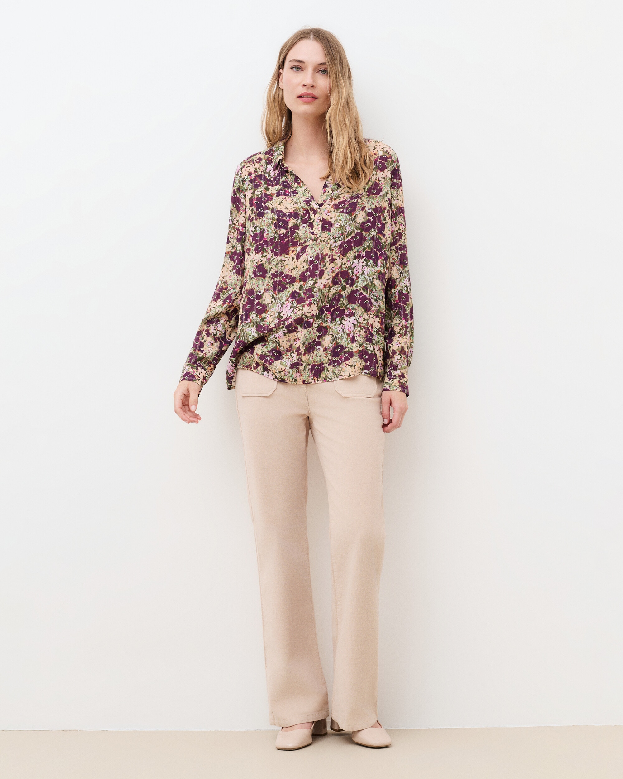 Imagen 1 de Blusa de mujer con cuello camisero - Caroll - Multicolor Multicolor