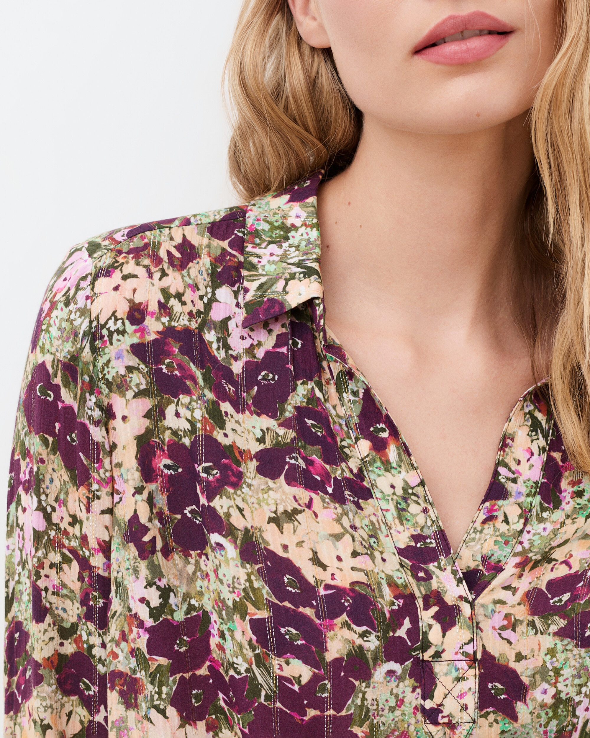 Imagen 3 de Blusa de mujer con cuello camisero - Caroll - Multicolor Multicolor