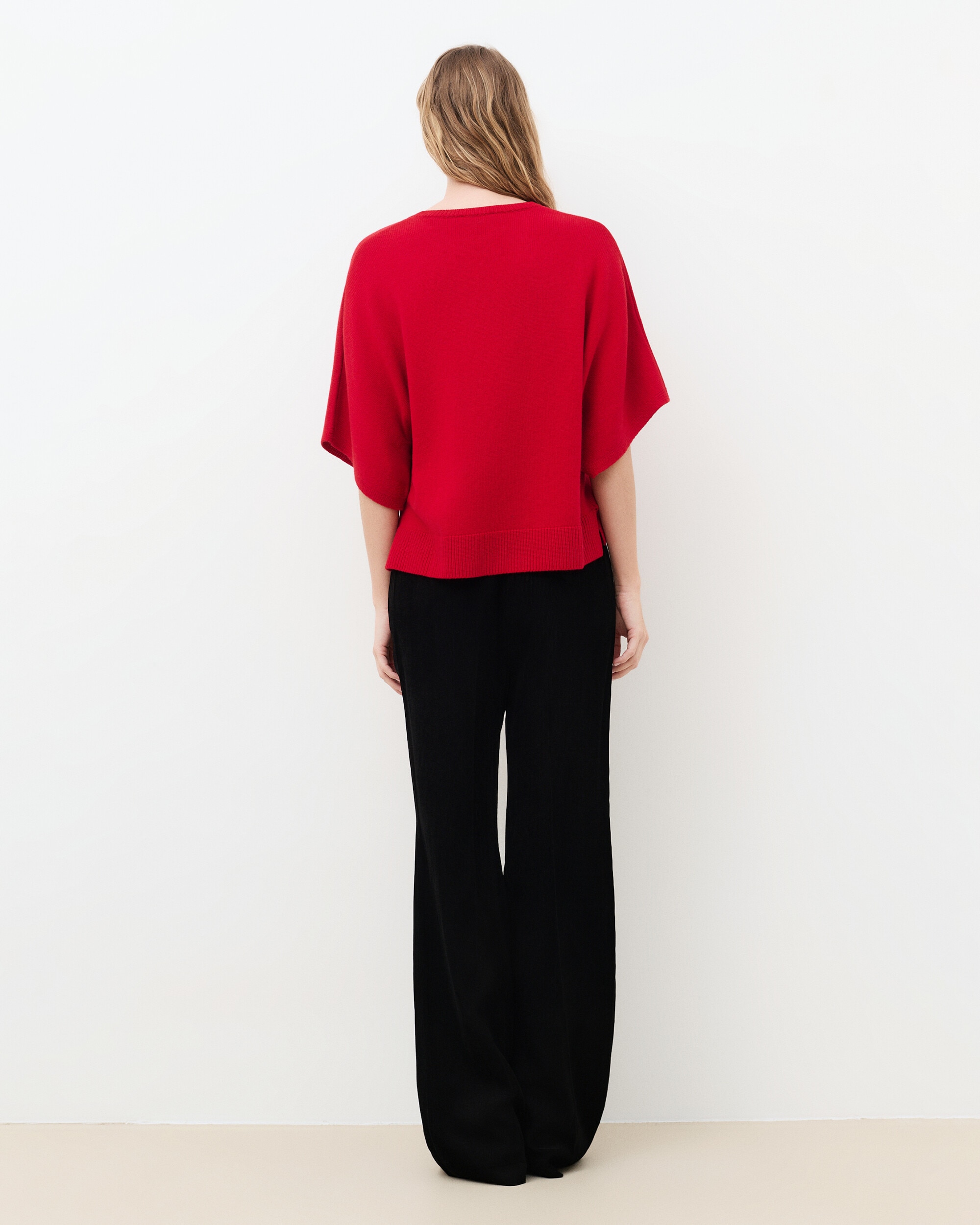 Jersey de mujer con manga francesa en lana - Caroll - Rojo Rojo-2