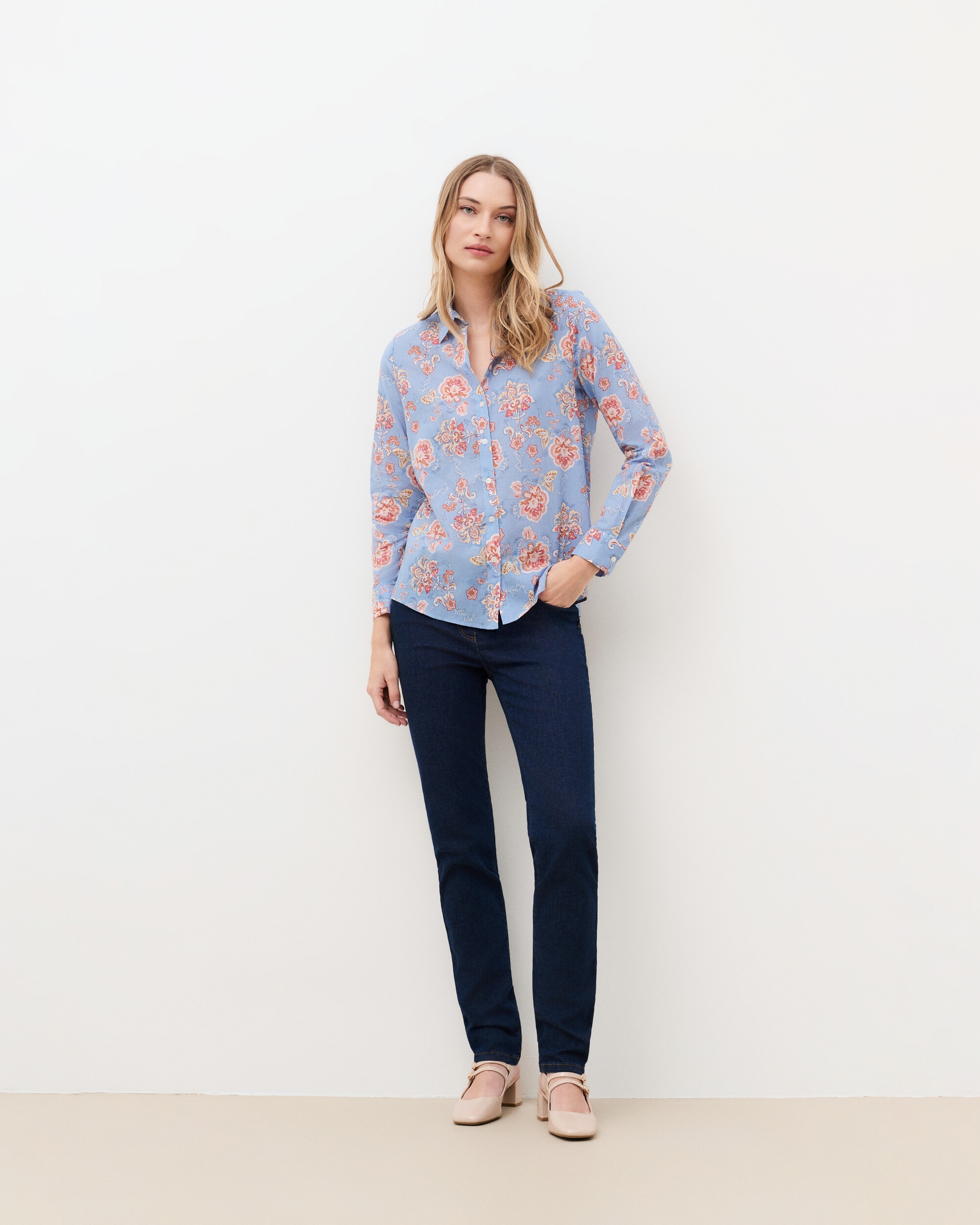 Imagen 1 de Camisa de mujer con estampado de flores - Caroll - Multicolor Multicolor